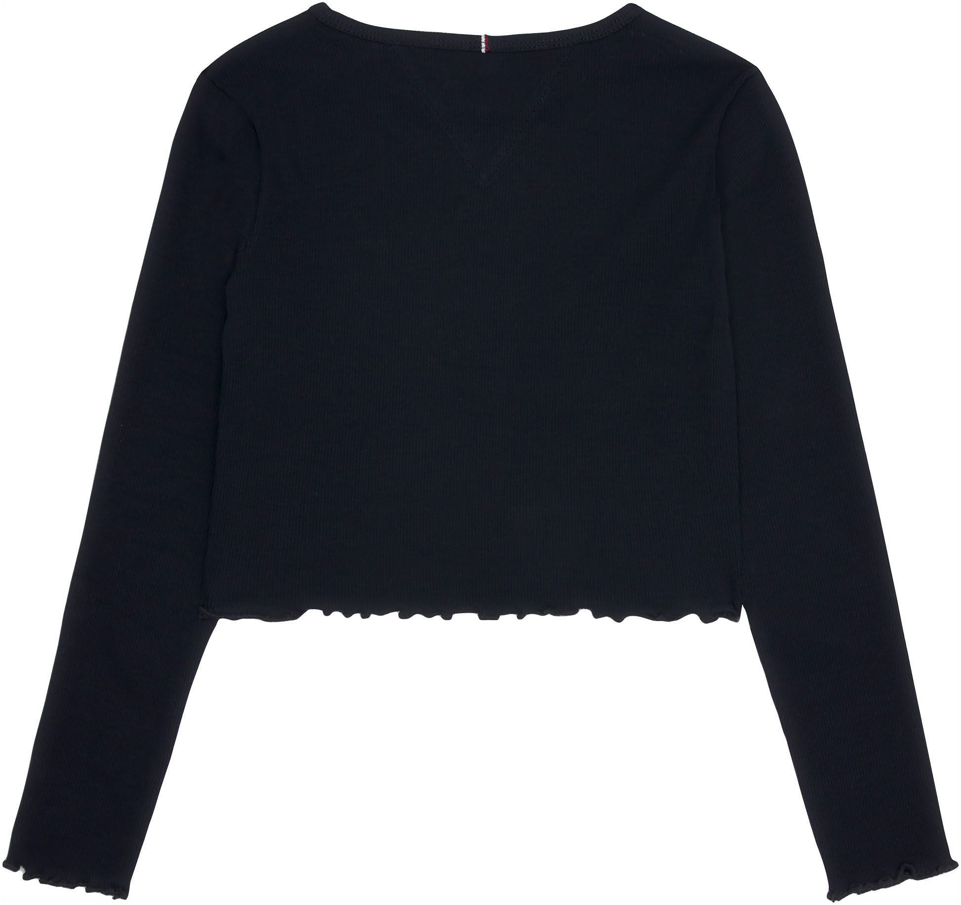 Tommy Hilfiger Shirt met lange mouwen ESSENTIAL RIB TOP L/S in lichte ribstructuur