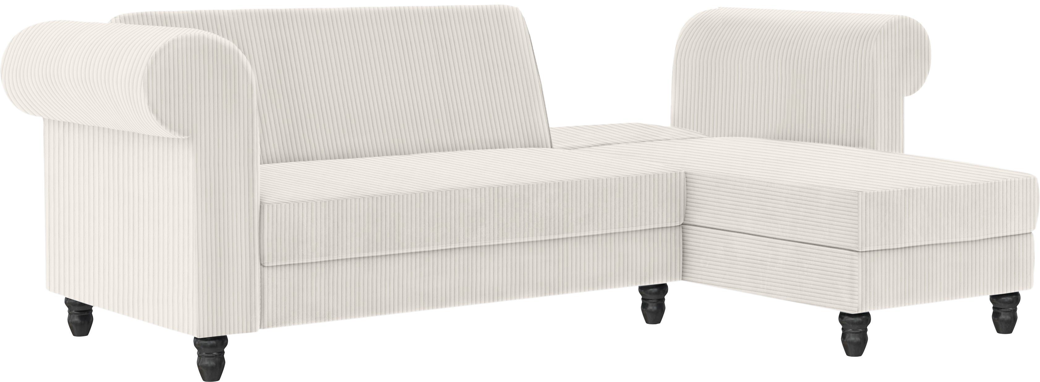 Dorel Home Hoekbank Felix II, L-model, bedbank 241cm (ligoppervlak 108x195 cm),