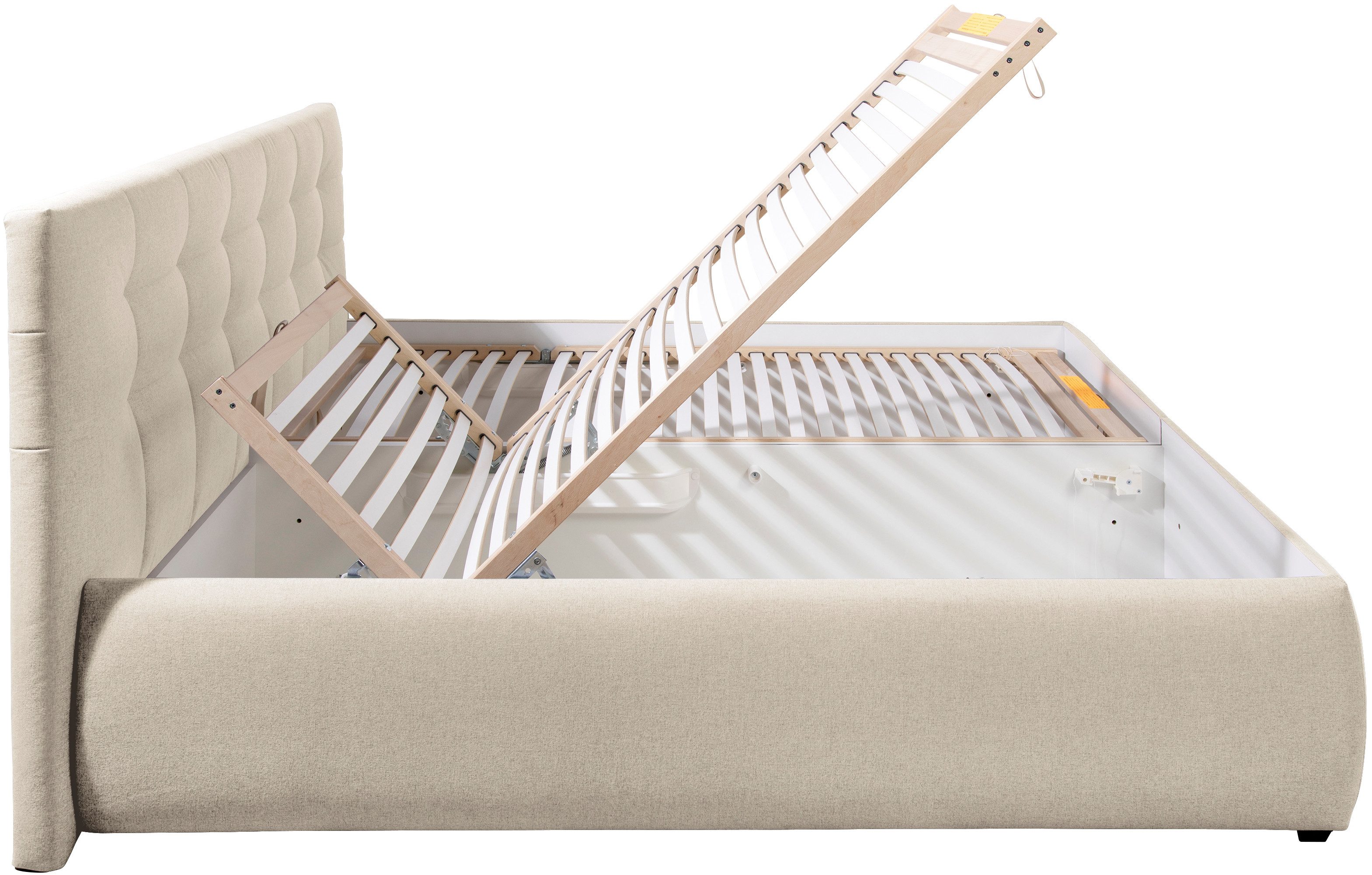 Maintal Gestoffeerd bed Felsental inclusief bedlade, verkrijgbaar in h2, h3 & h4