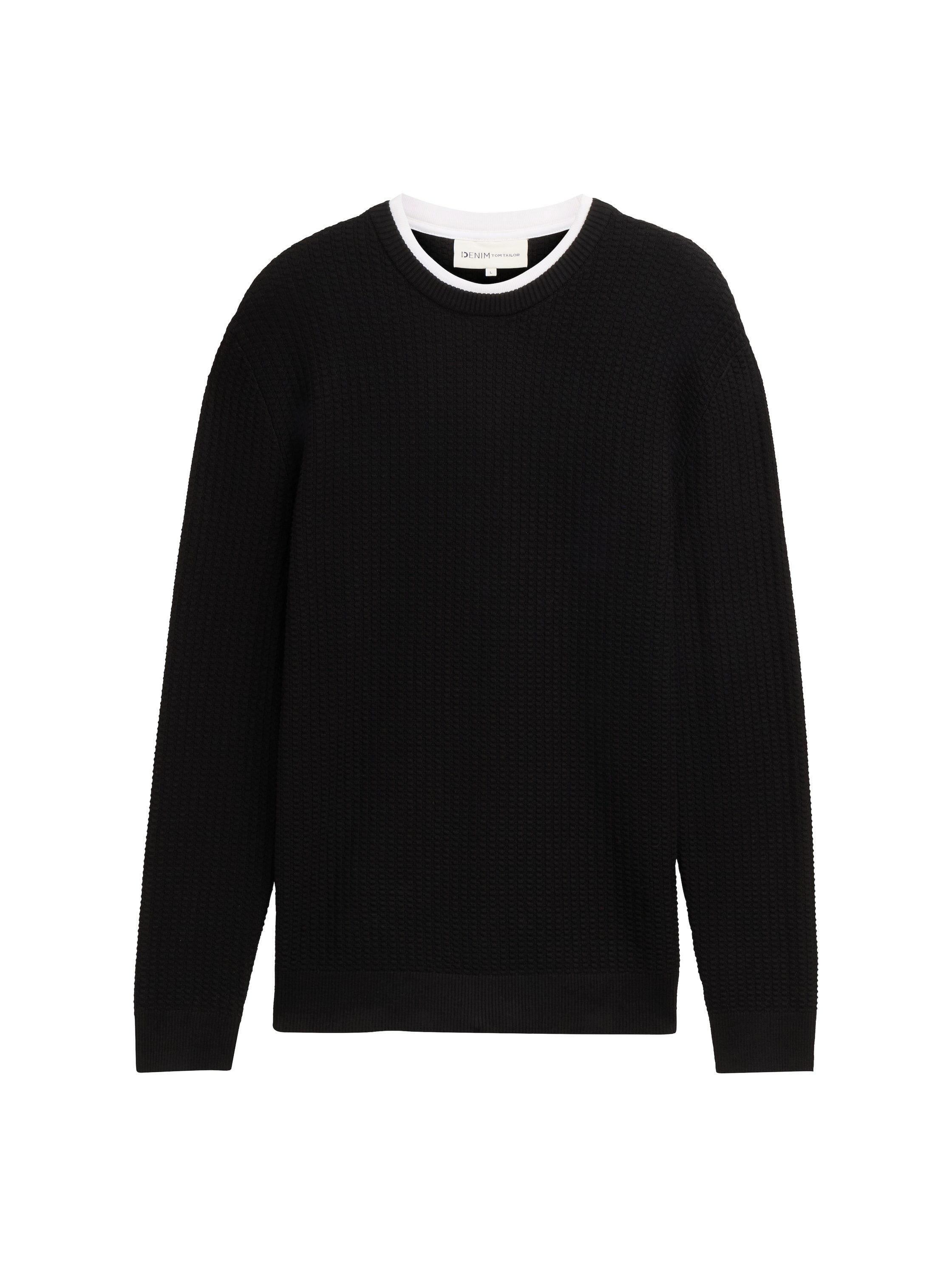 Tom Tailor Denim Gebreide trui in 2-in-1-look