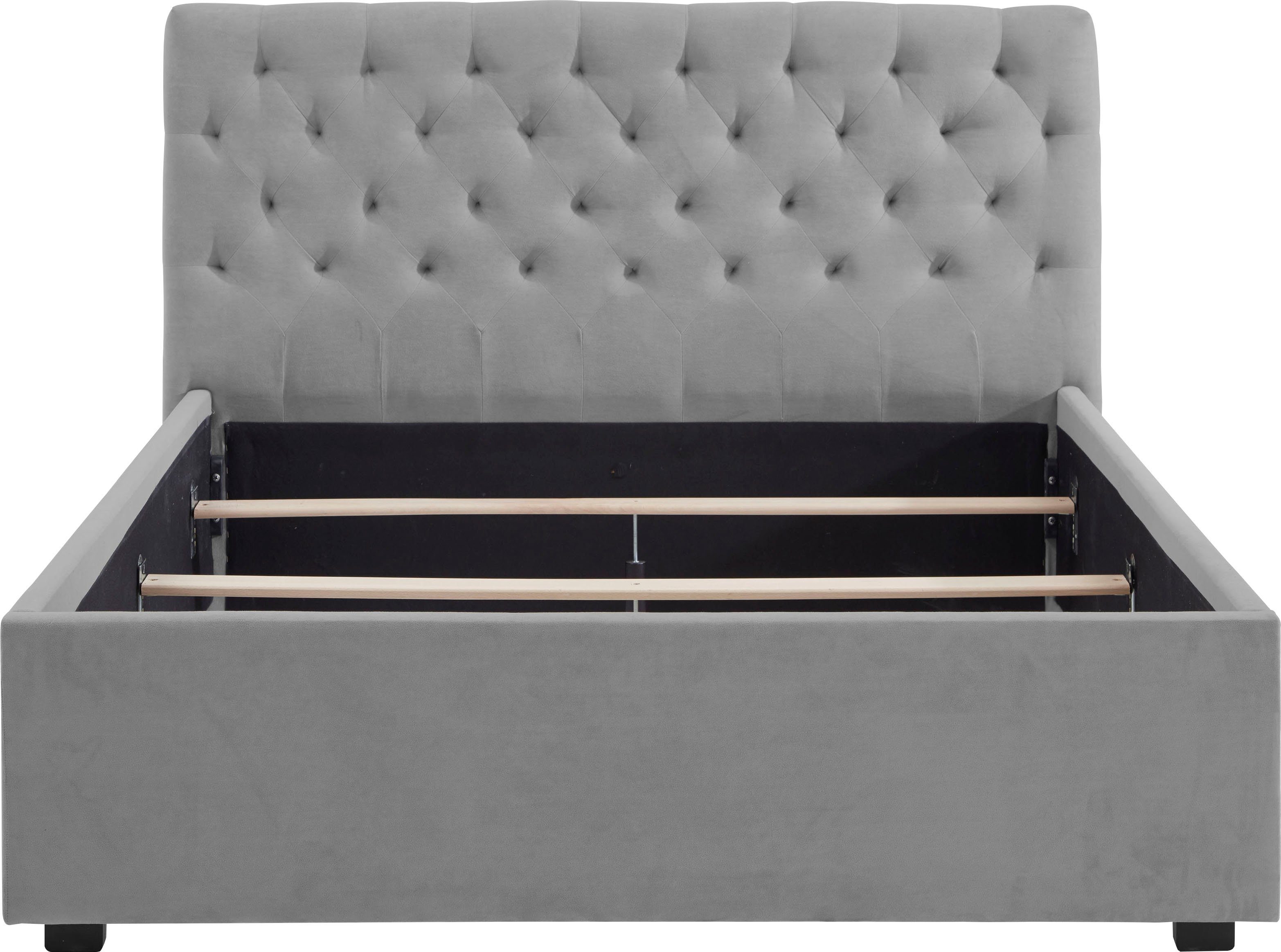 Relita Gestoffeerd bed Miami met hoogteverstelling in twee breedtes