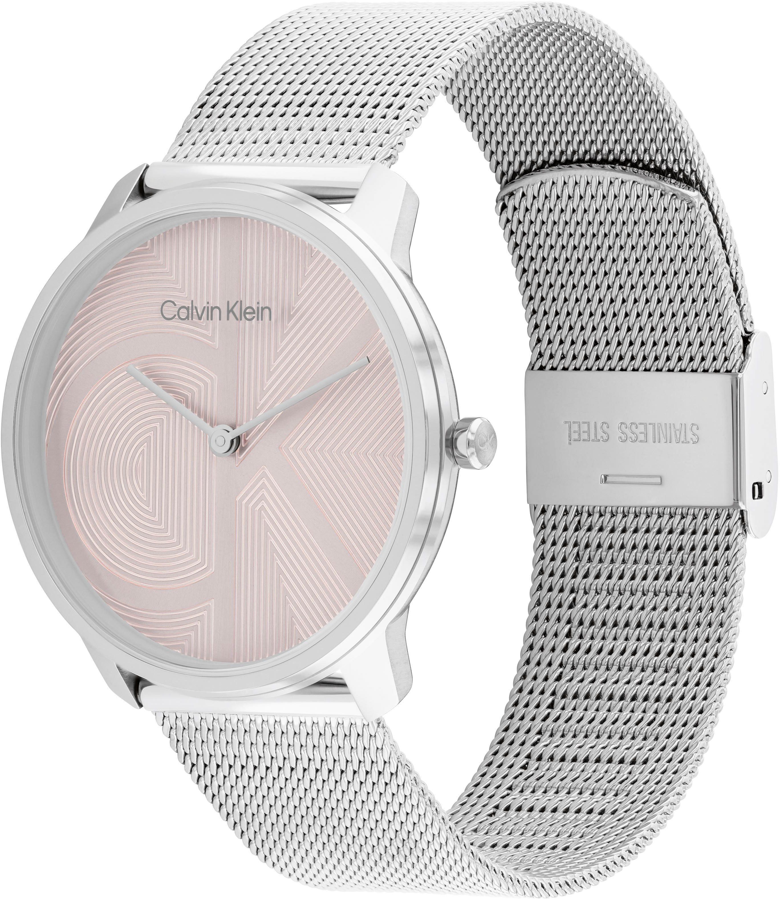 Calvin Klein Kwartshorloge CK ICONIC 35 mm Horloge, dameshorloge, stalen band, analoog