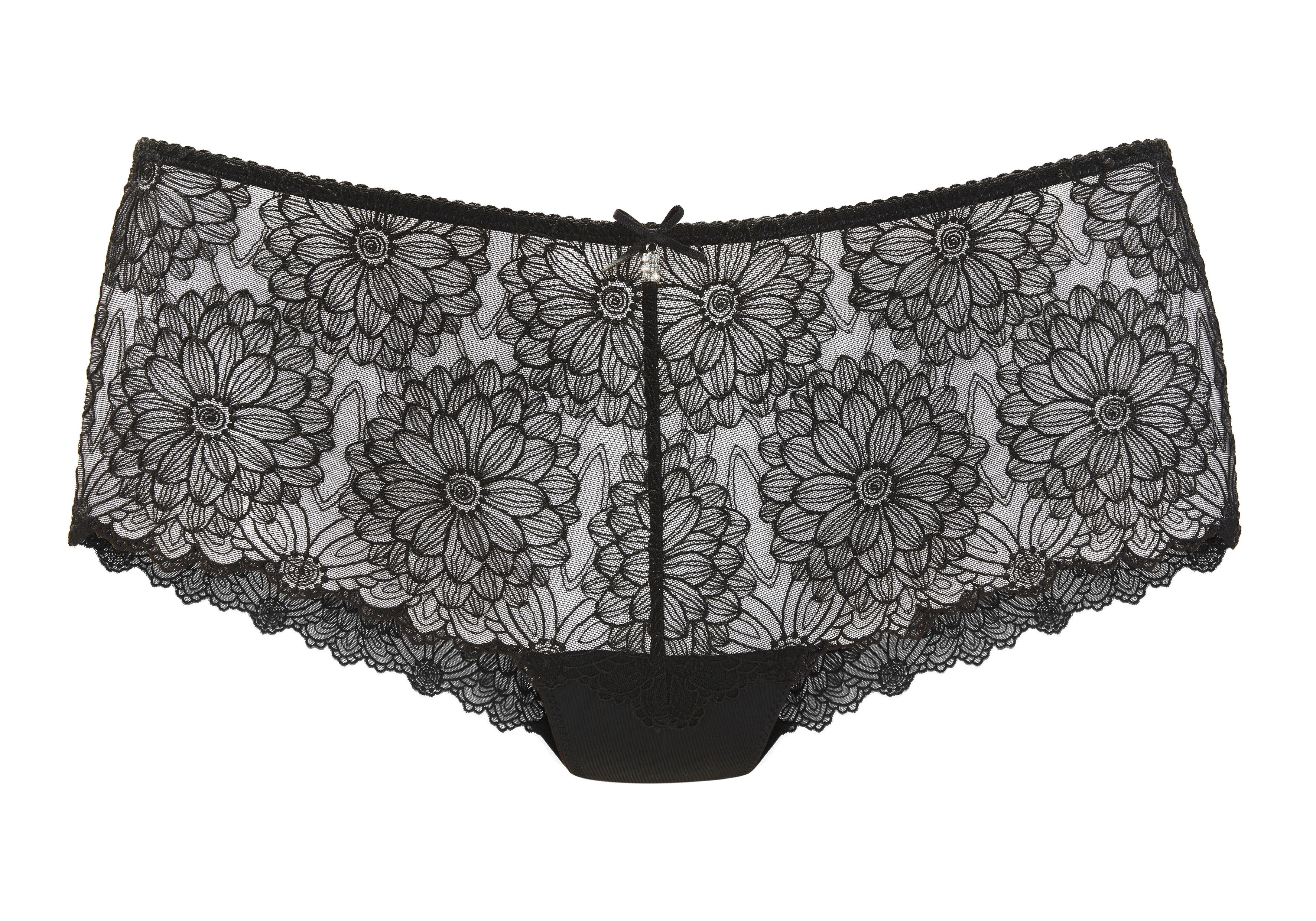Lascana Stringpants van hoogwaardig jacquardkant in bloemmotief, sexy lingerie