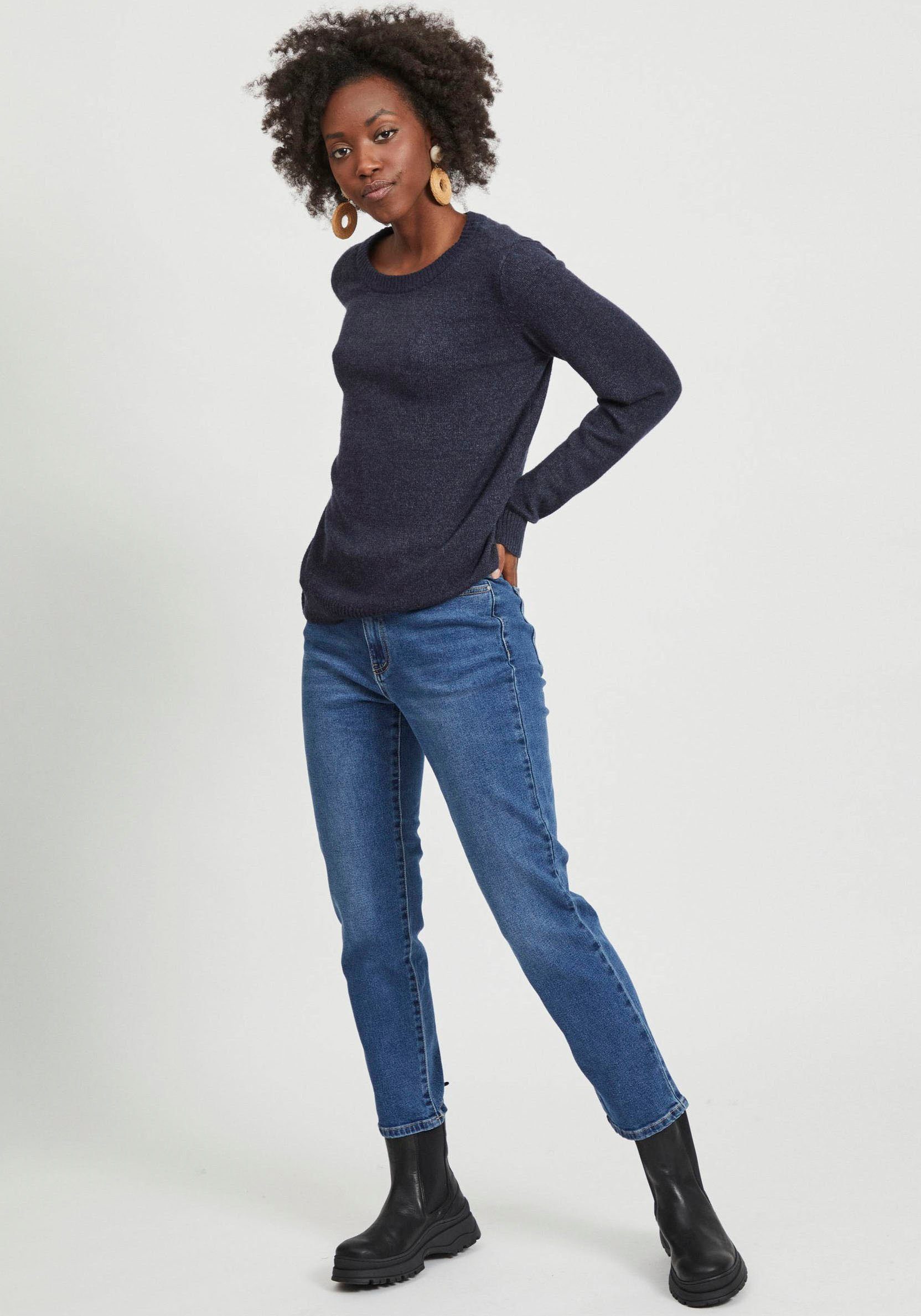 Vila Trui met ronde hals VIRIL-O-PULLI Tricot met fijne breitechnische details