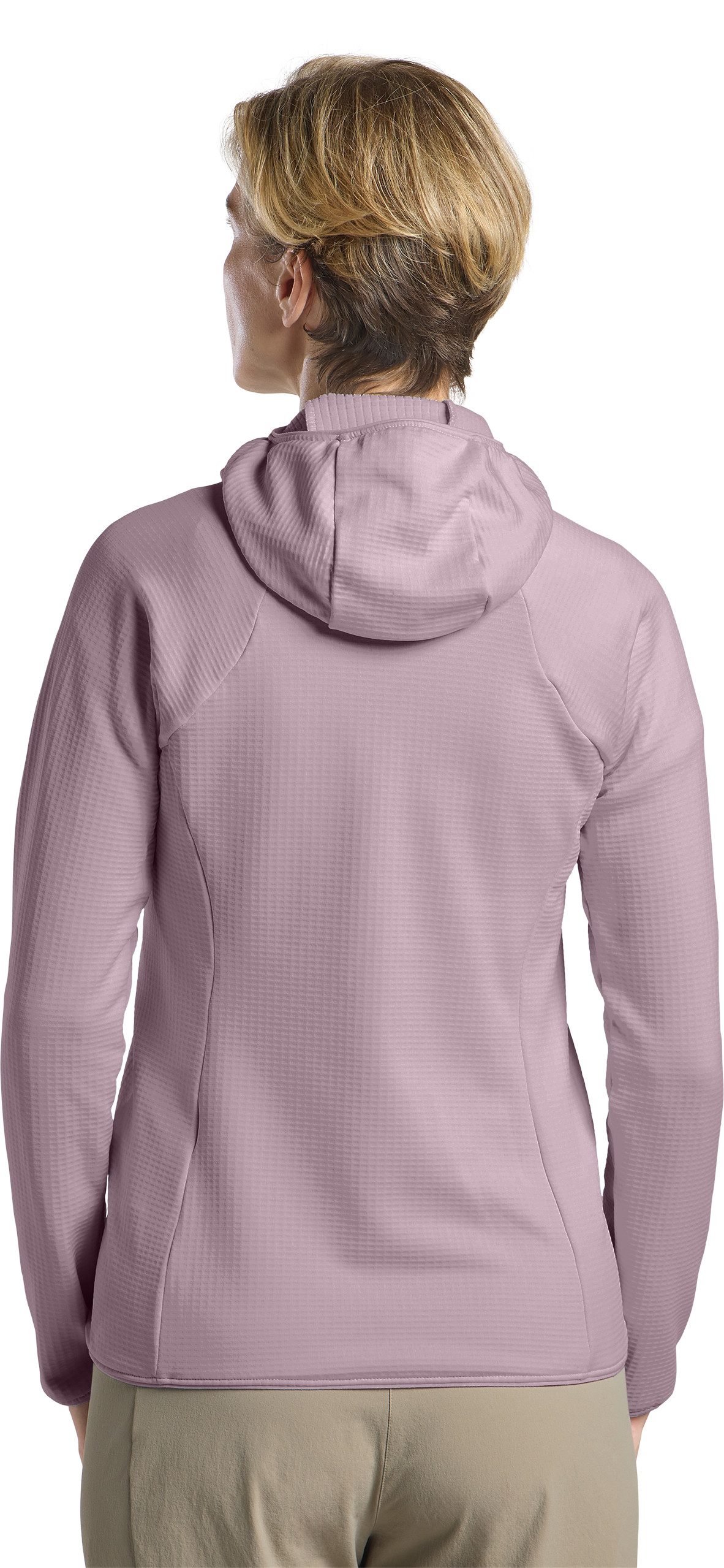 Jack Wolfskin Fleecejack met capuchon KOLBENBERG HOODED FZ W Gaasfleece, overgangsjas, ademend