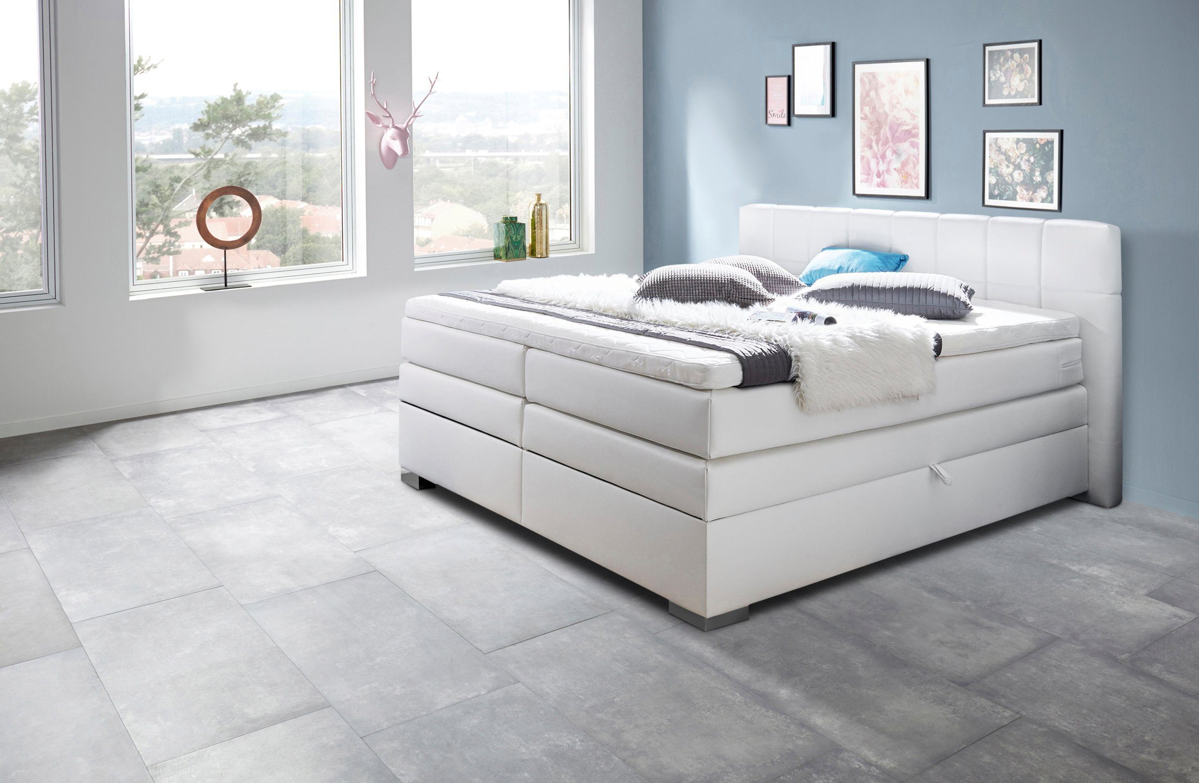 INOSIGN Boxspring Airdrie inclusief bedkist en topper