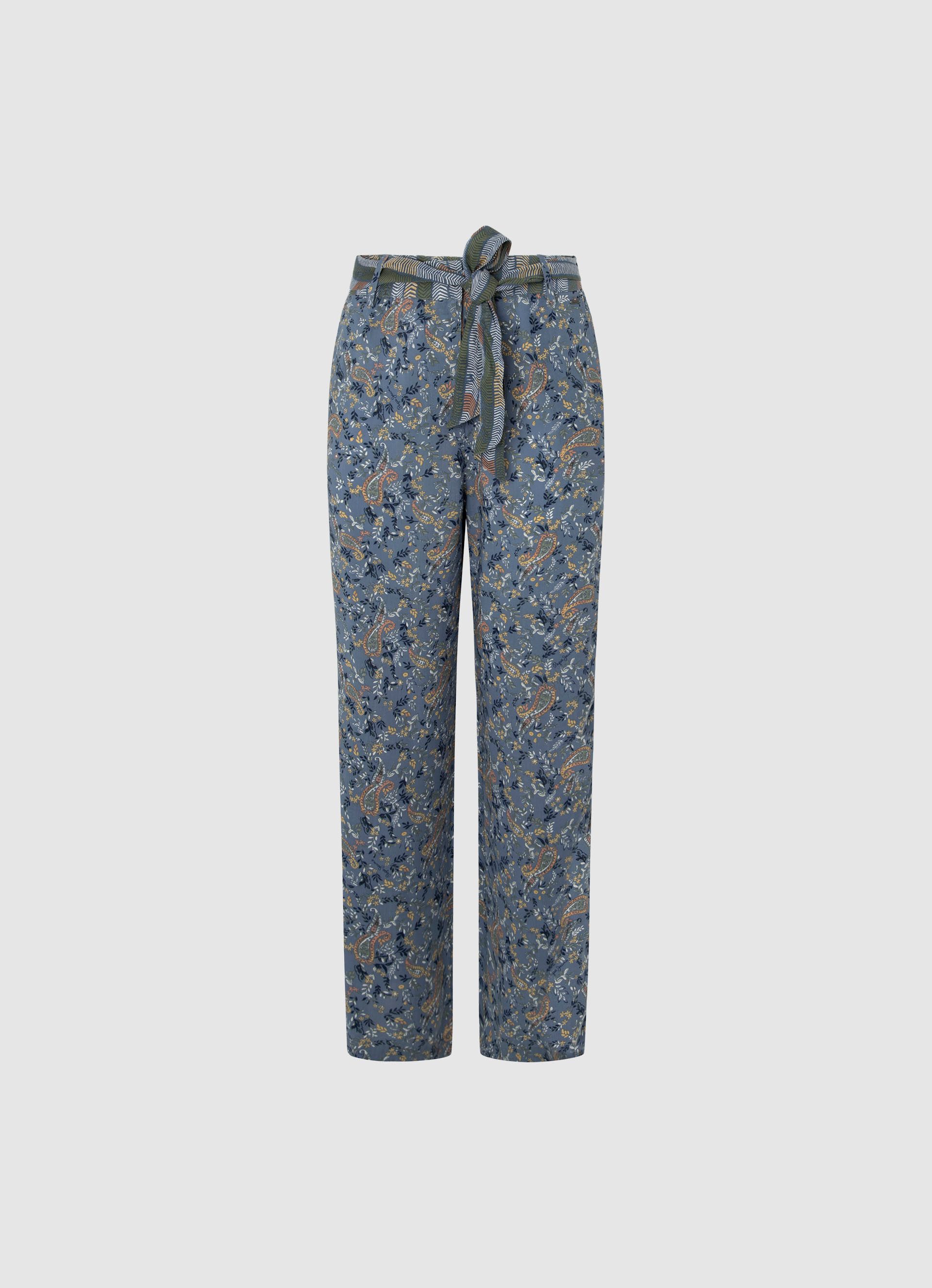 Pepe Jeans Palazzobroek Monica met alloverprint, van vloeiende viscosekwaliteit