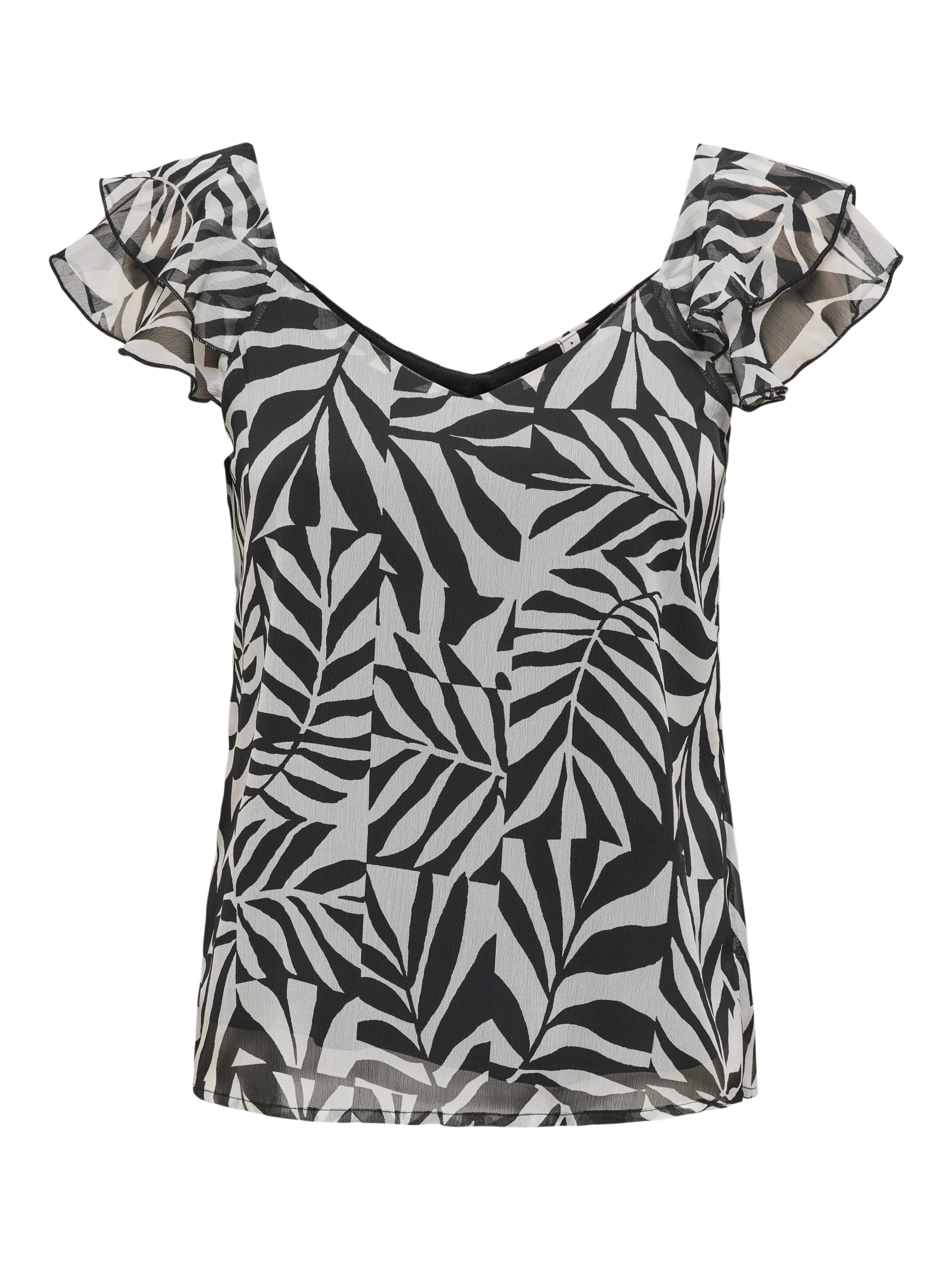 Only Shirt ONLASTA LIFE CAPSLEEVE V-NECK TOP PTM