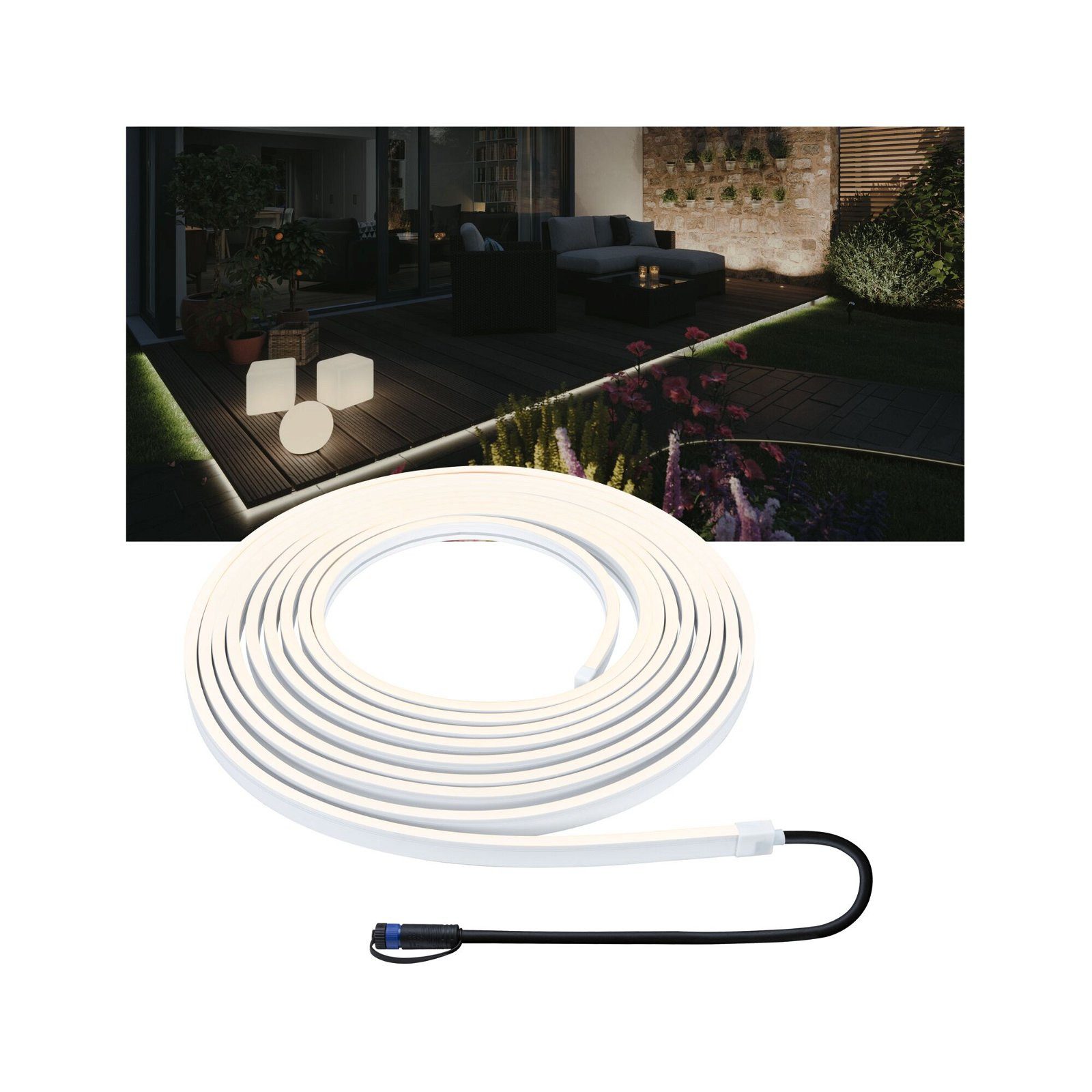 Paulmann Led-tuinlamp Plug & Shine Stripe Smooth Enkelstrip IP68 3000K 46W Wit (1 stuk)