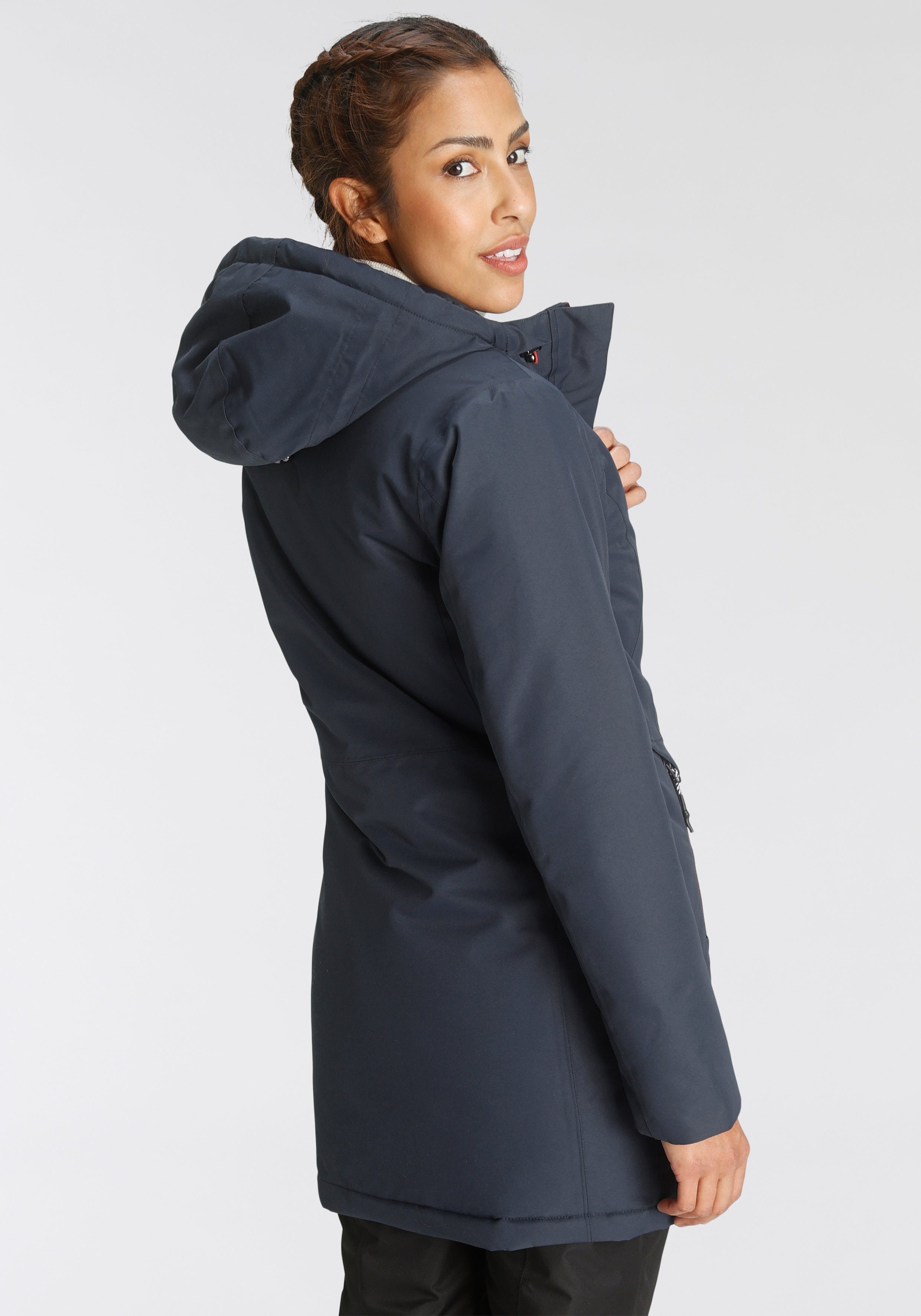 Polarino Functionele parka uit hardshellmateriaal met gelaste naden