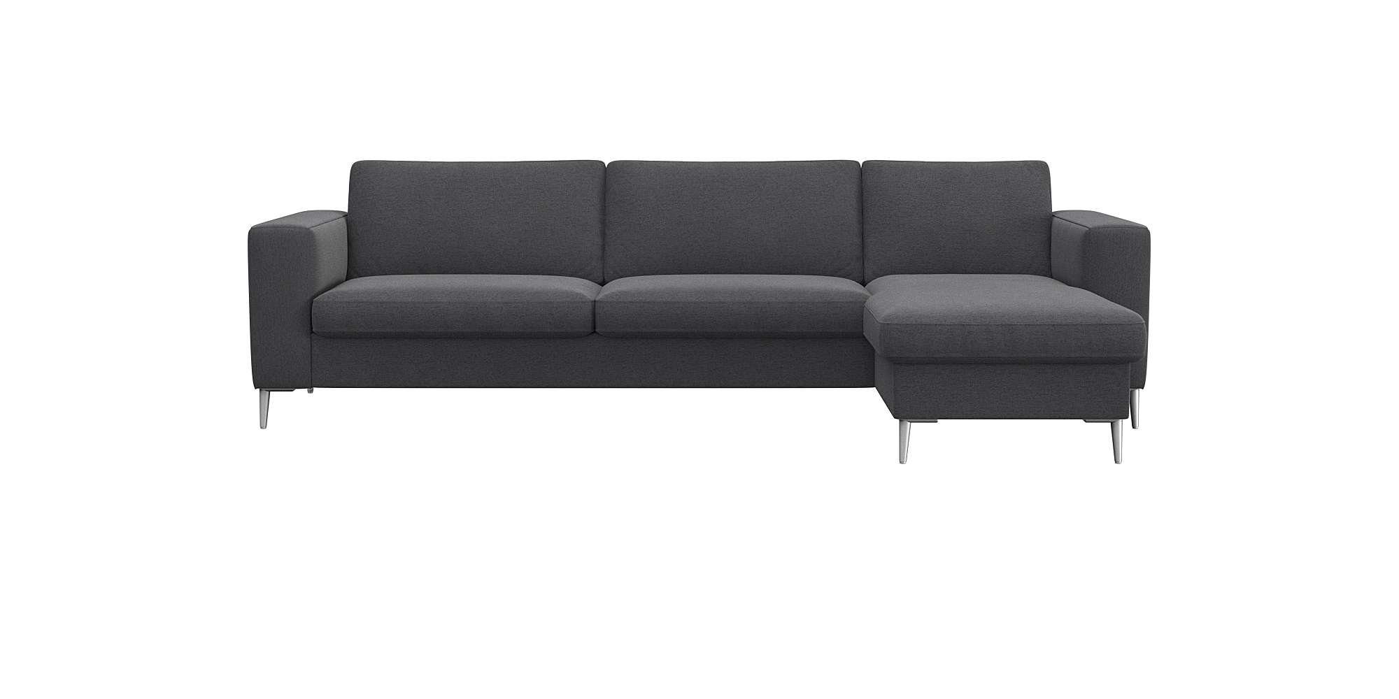 FLEXLUX Hoekbank Fiore, super zitcomfort door koudschuim in de zitting, L-vorm grijs, hoekbanken, 262 cm