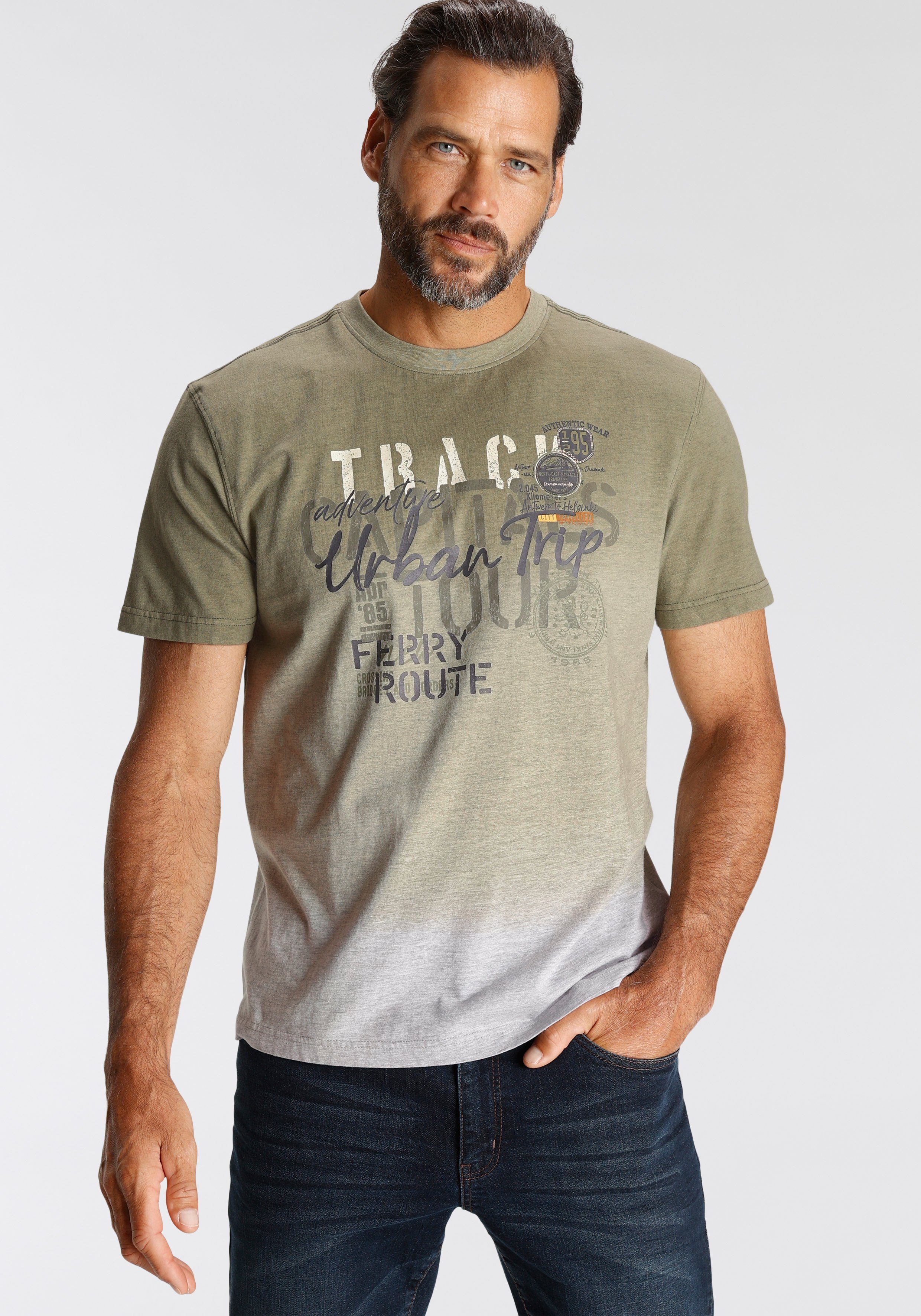 Man's World T-shirt Korte mouw, regular fit, bedrukte ontwerp, ronde hals