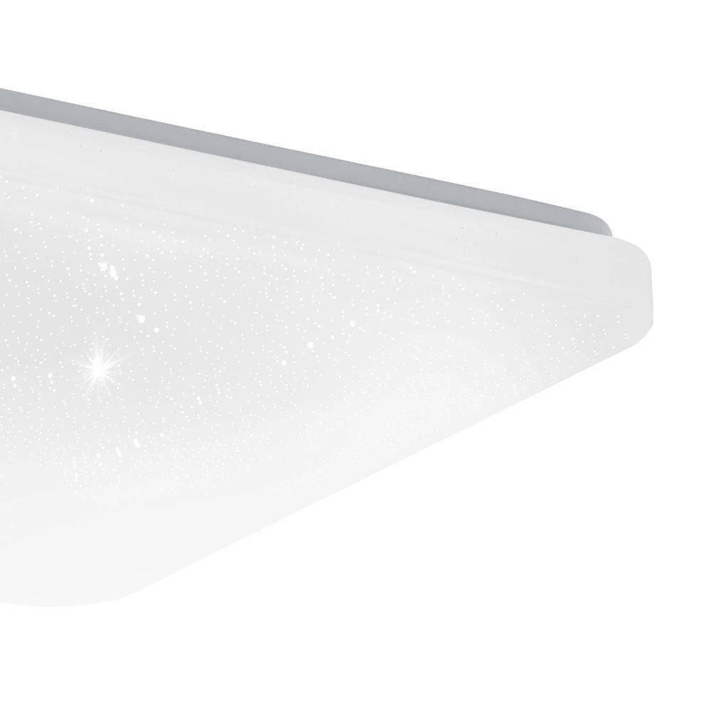 EGLO Led-plafondlamp FRANIA-S plafondlamp, wit, kristaleffect, lage opbouw (1 stuk)