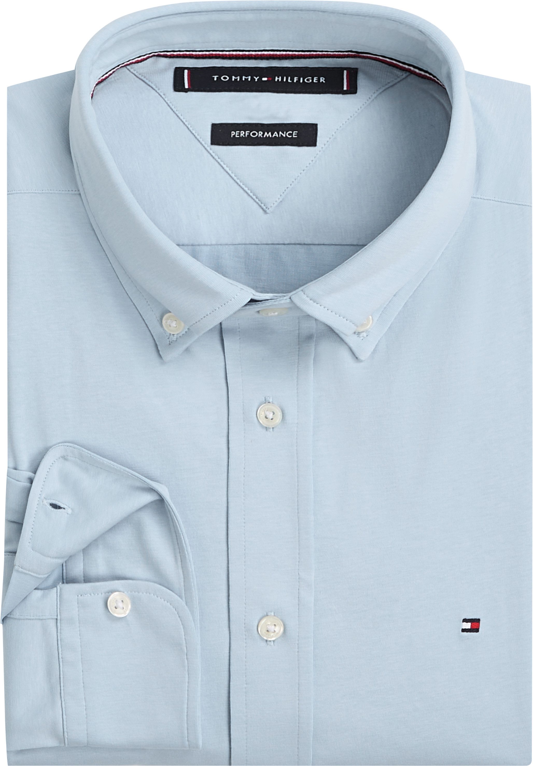 Tommy Hilfiger Overhemd met lange mouwen PERFORMANCE KNIT SOLID LS SHIRT
