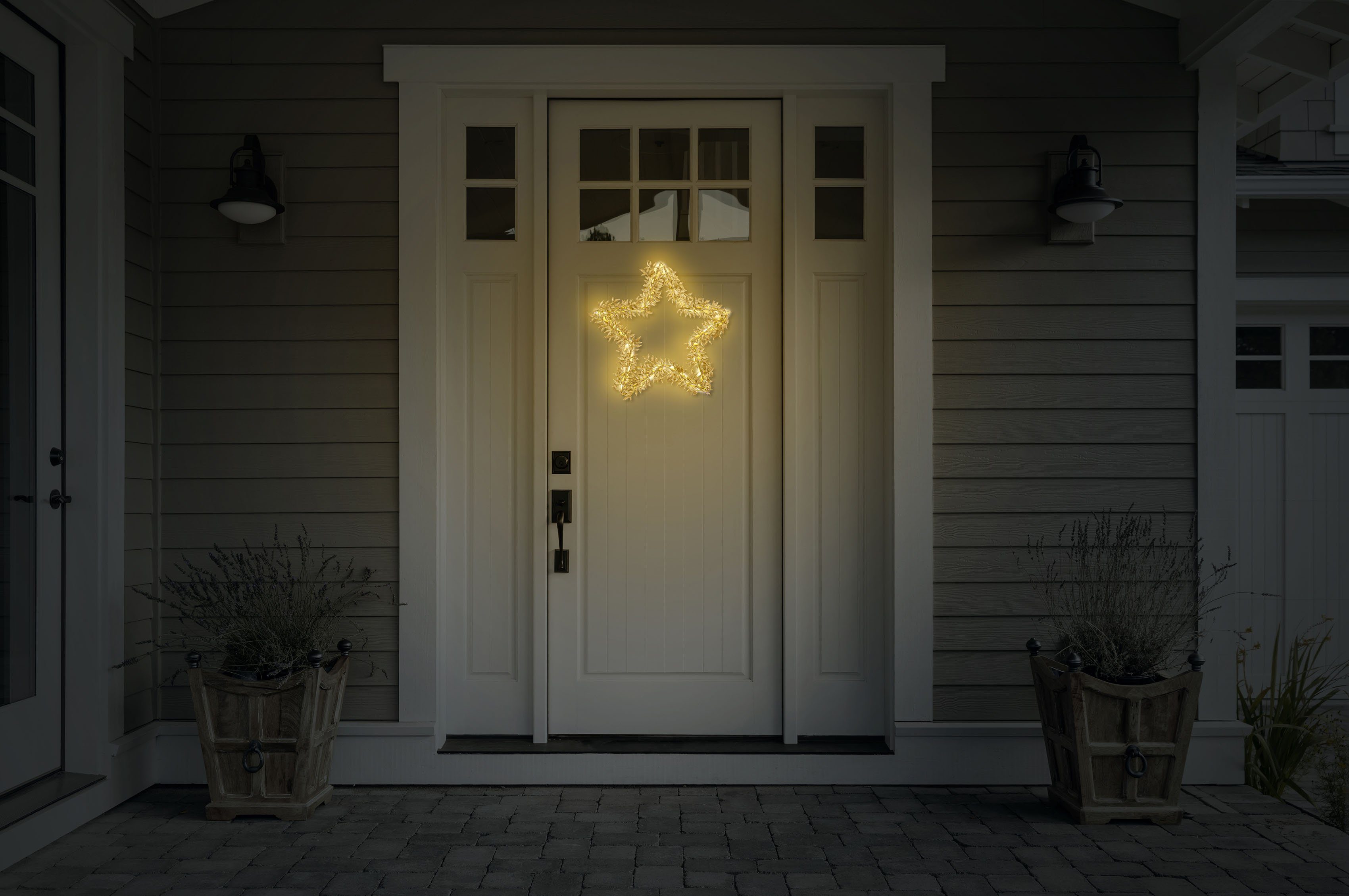 näve Decoratief ledobject Led deco-ster goud,warmwit, incl. timer (6on/18off), ø 50 cm, kerstversiering (1 stuk)