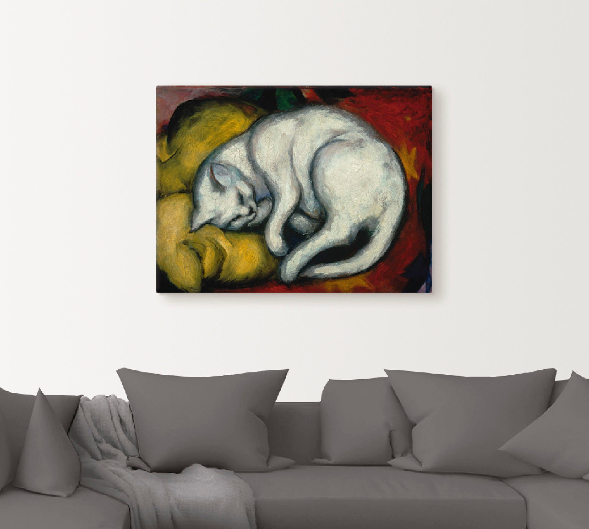 Artland Artprint De witte kat. 1912 als artprint van aluminium, artprint voor buiten, artprint op linnen, poster in verschillende maten. maten