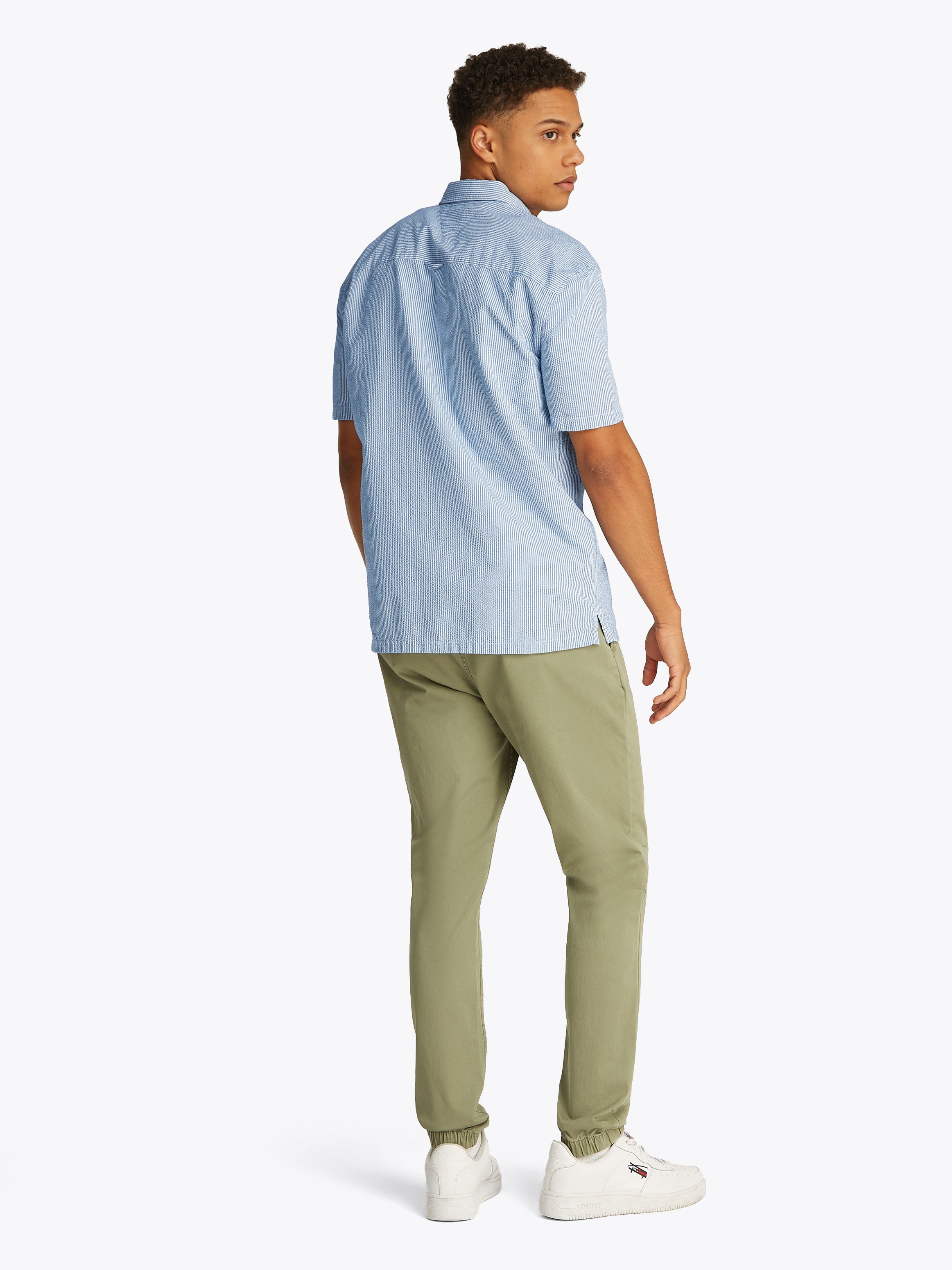 TOMMY JEANS Overhemd met korte mouwen TJM REG SEERSUCKER STP SS SHIRT