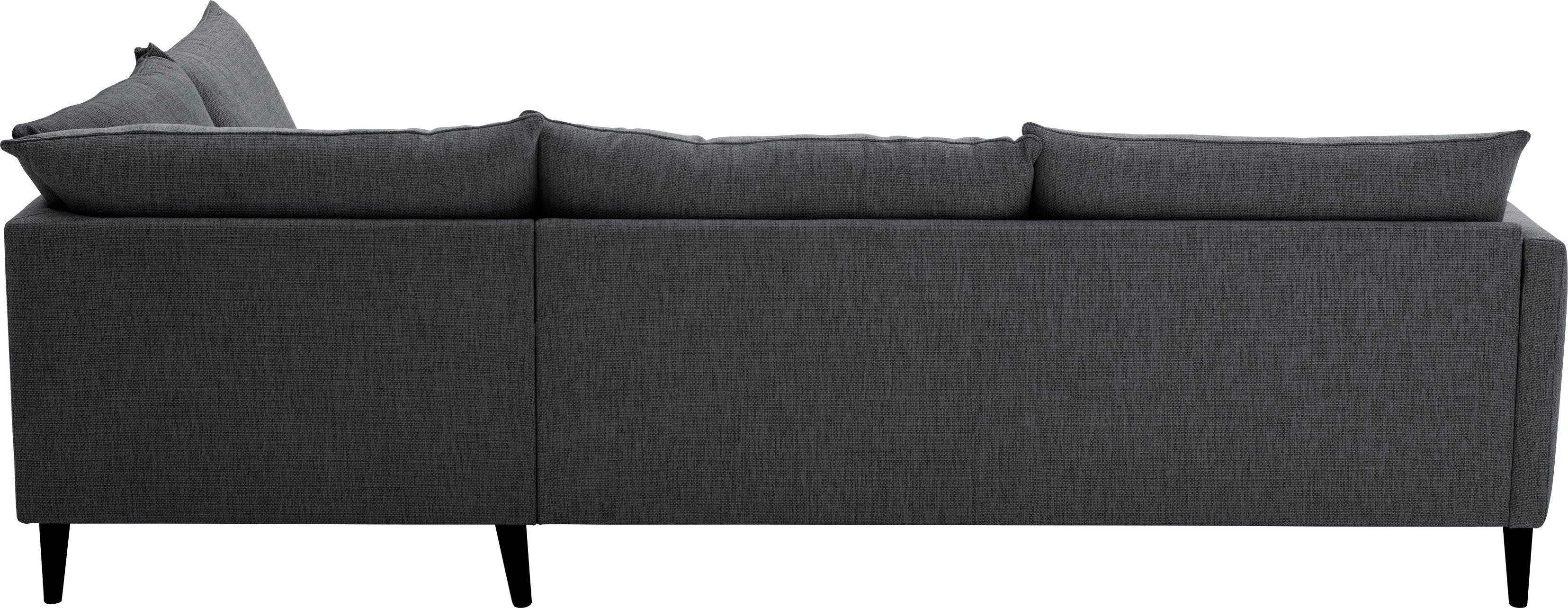 ATLANTIC home collection Hoekbank Rekvik L-vorm met golfvering, met massief houten poten