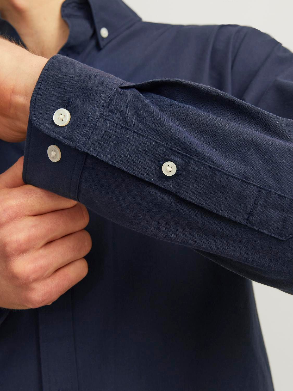 Jack & Jones Overhemd met lange mouwen JPRCCPOPLIN LOGO COMFORT SHIRT L/S SN