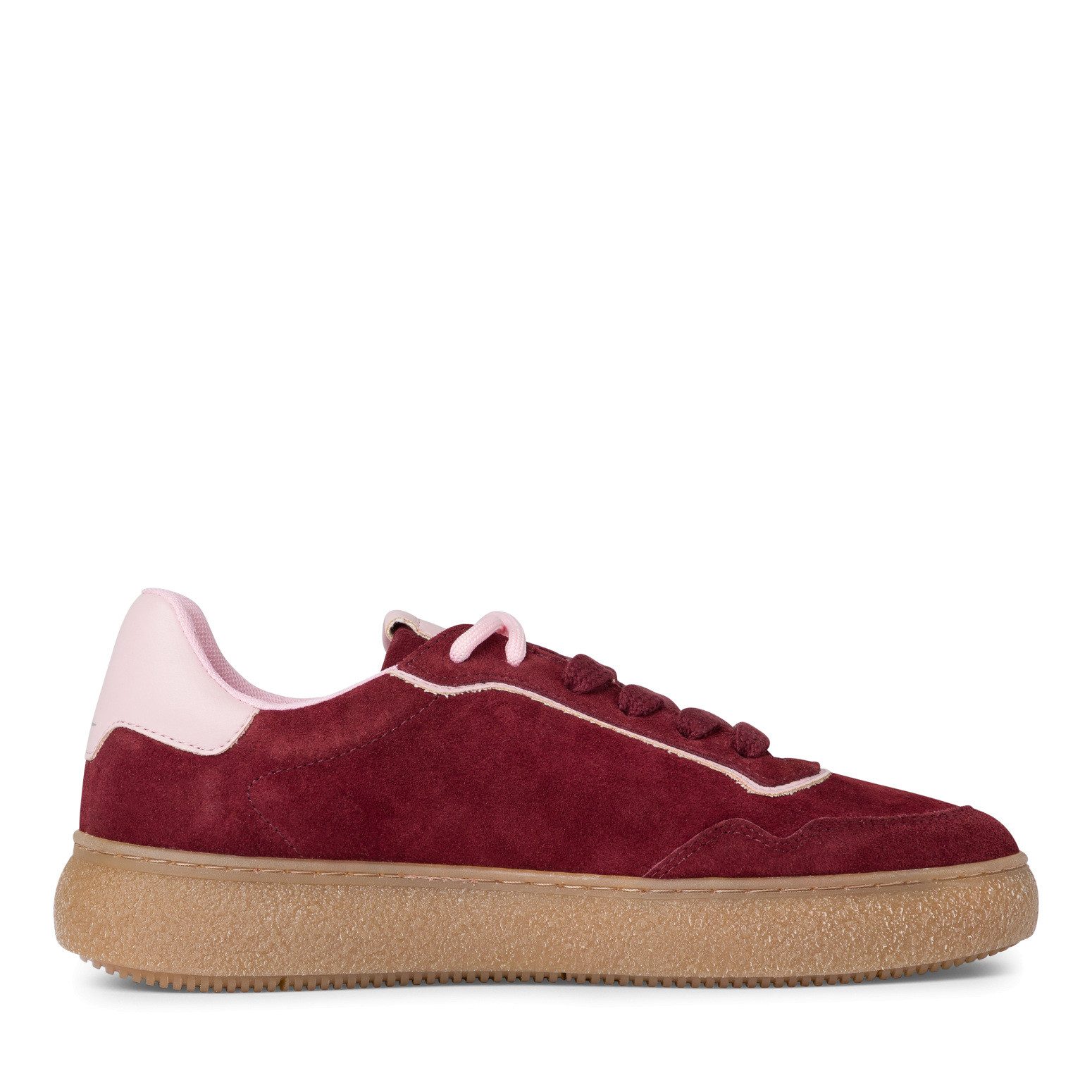 Tamaris Plateausneakers vrijetijdsschoen, lage schoen, veterschoen met contrast bies