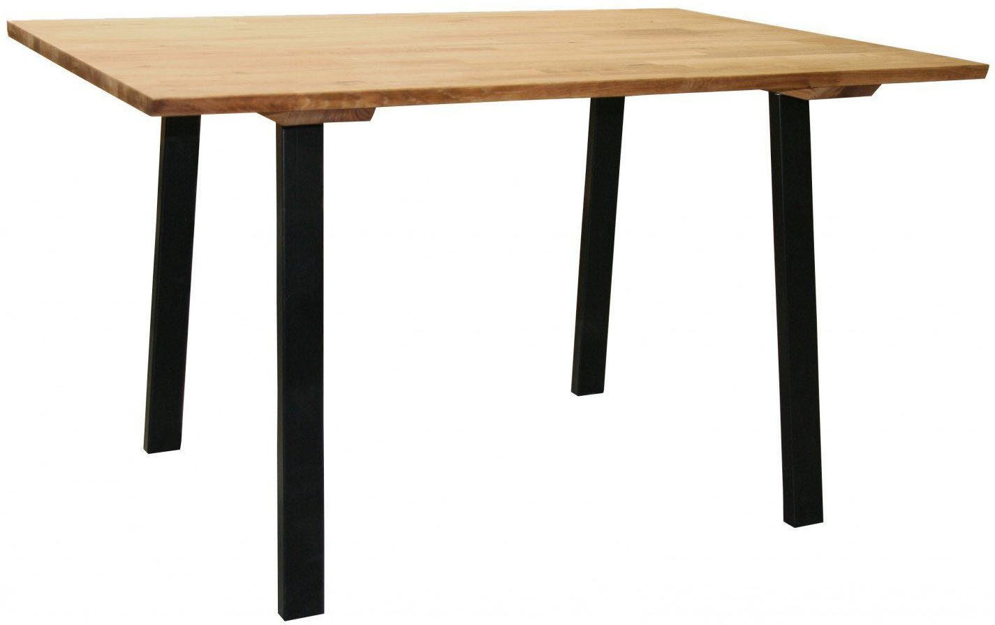 Home affaire Eethoek Sava Hoekbank met nosagvering in de zitting, massief eiken tafel (set, 4-delig)