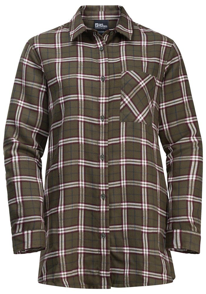 Jack Wolfskin Flanellen blouse MORGENLUFT SHIRT W