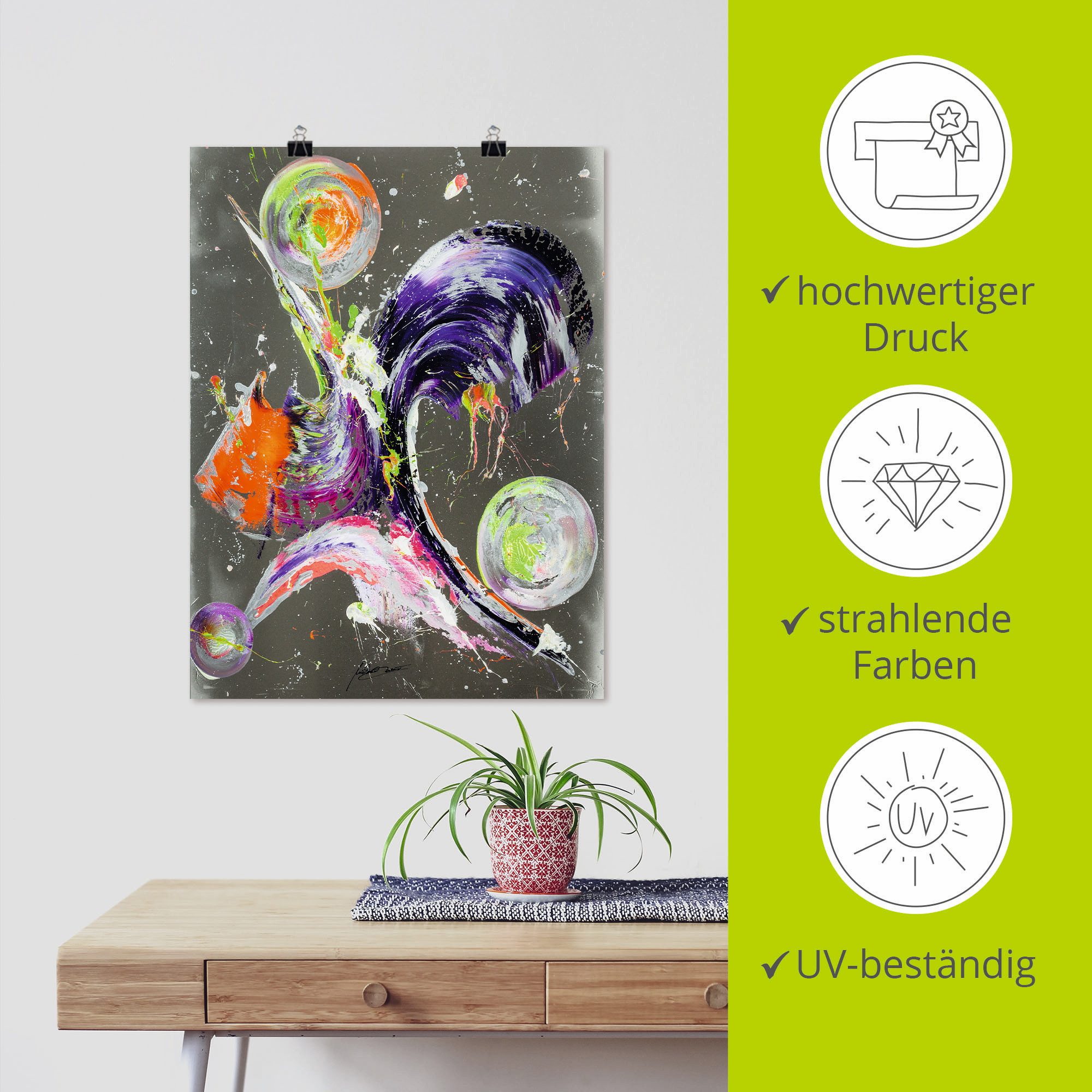 Artland Artprint Abstractie XXI als artprint op linnen, poster in verschillende formaten maten