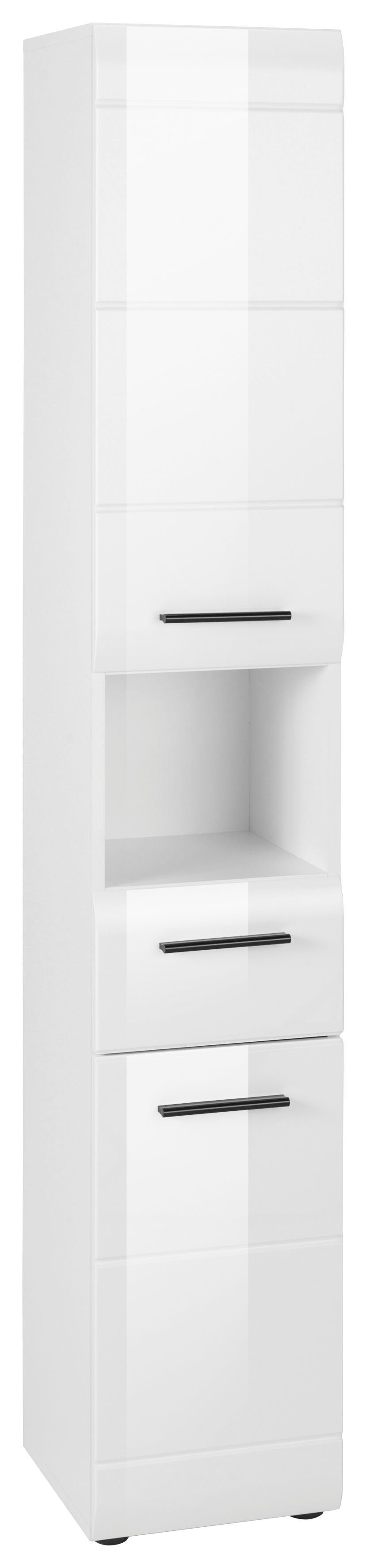 INOSIGN Hoge kast Sovana Badkamerskast in hoogglanslook - (B/D/H) 30/31/182 cm