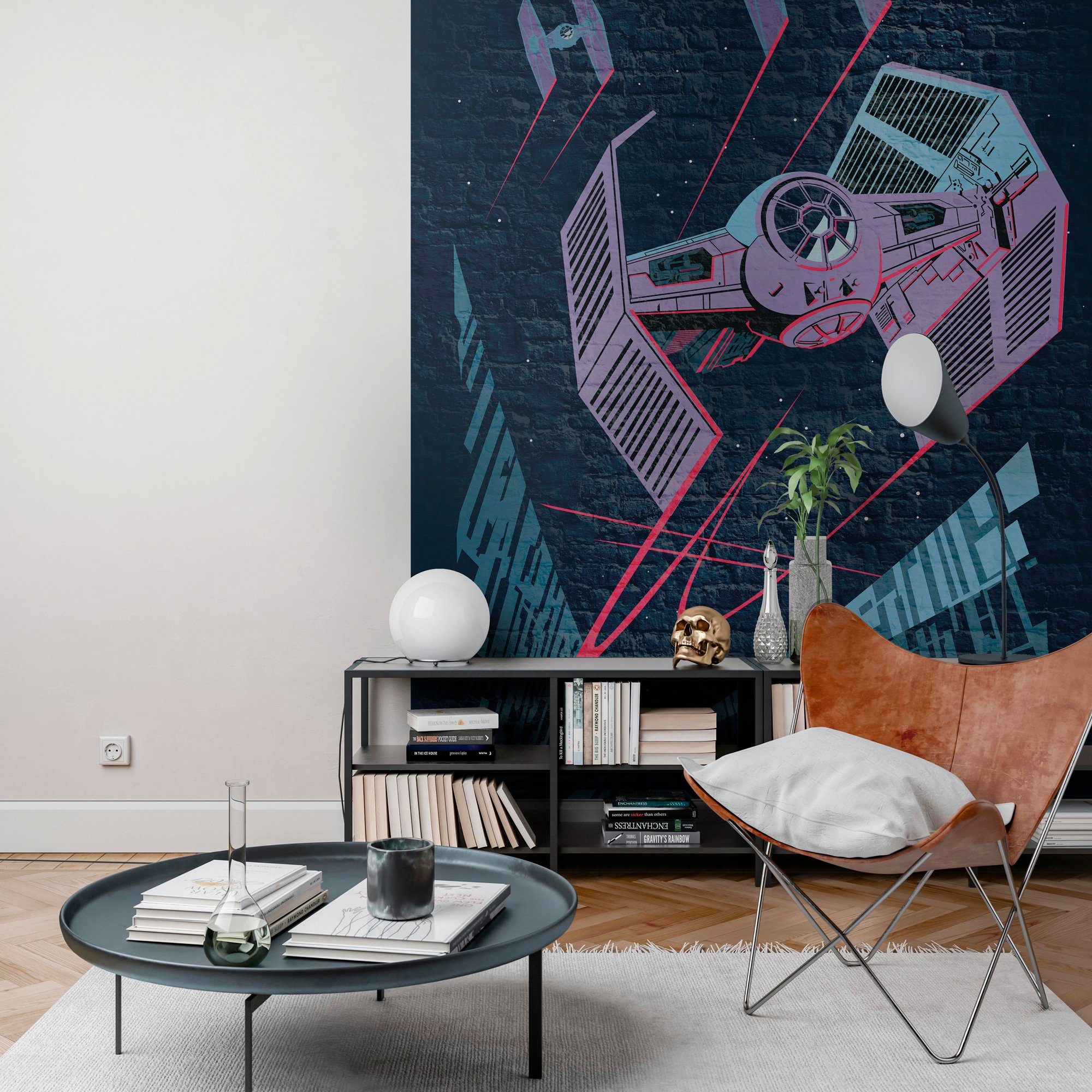 Komar Vliesbehang Star Wars Classic Concrete TIE-Fighter (set)