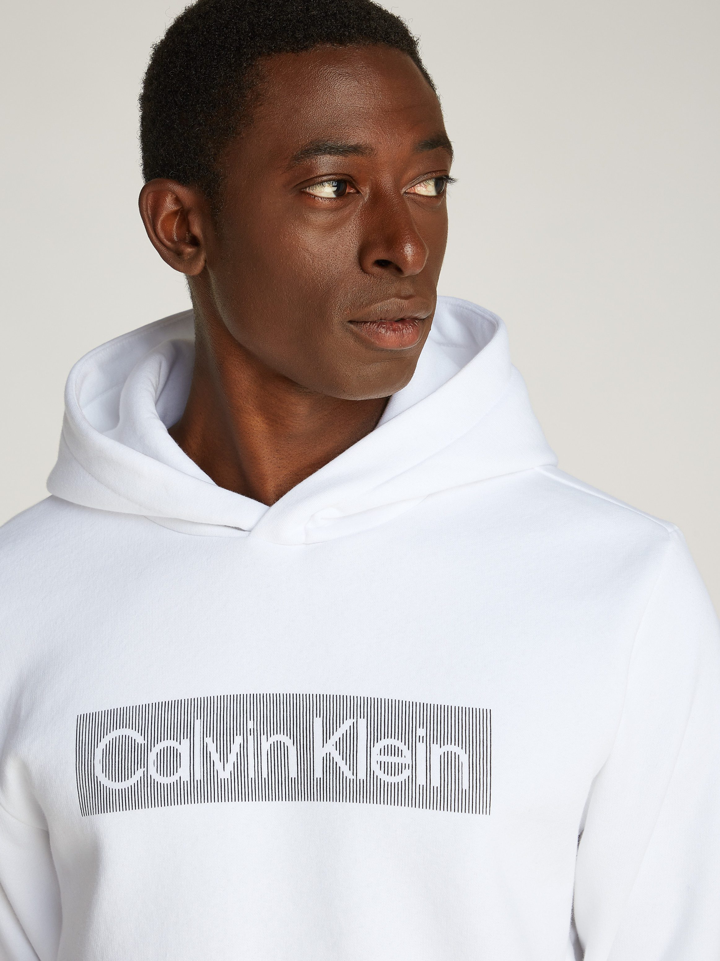 Calvin Klein Hoodie BOX STRIPED LOGO HOODIE