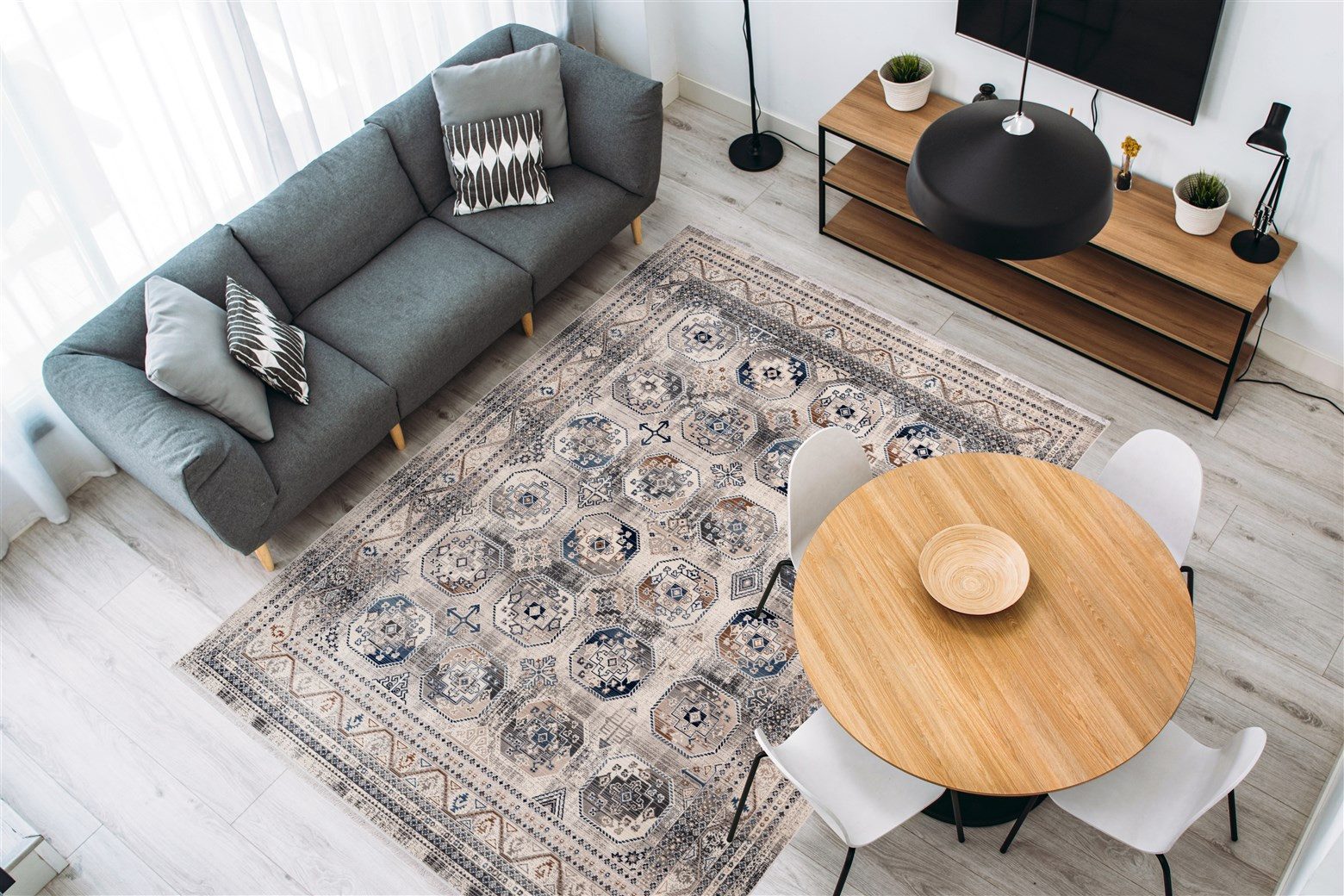 me gusta Vloerkleed Anouk 425 Vervaagde look, oriëntaals ontwerp, onderhoudsvriendelijk