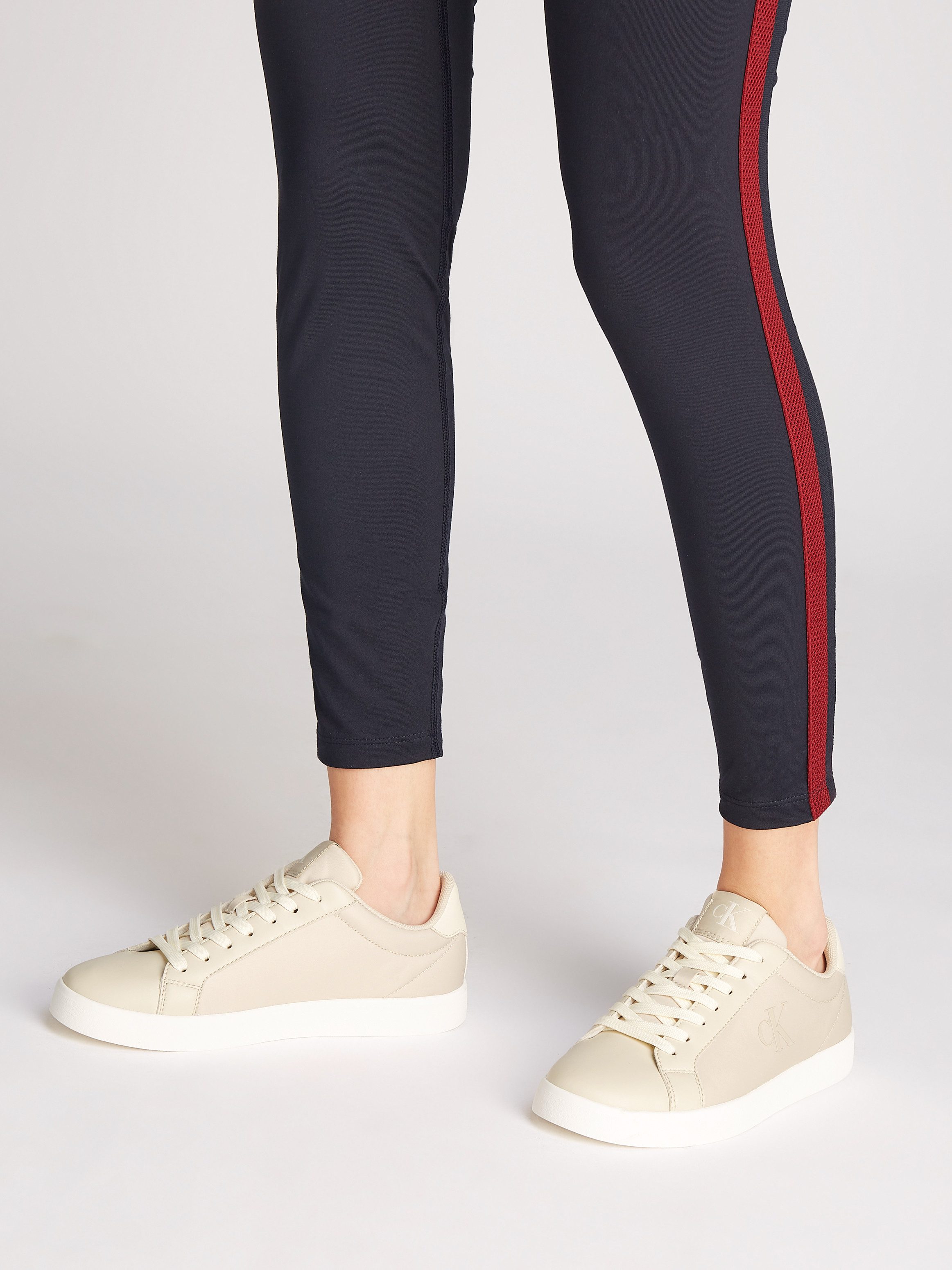 Calvin Klein Sneakers 3 CUPSOLE NY WN , veterschoenen, vrijetijdssneaker, lage schoen met gewatteerde schacht