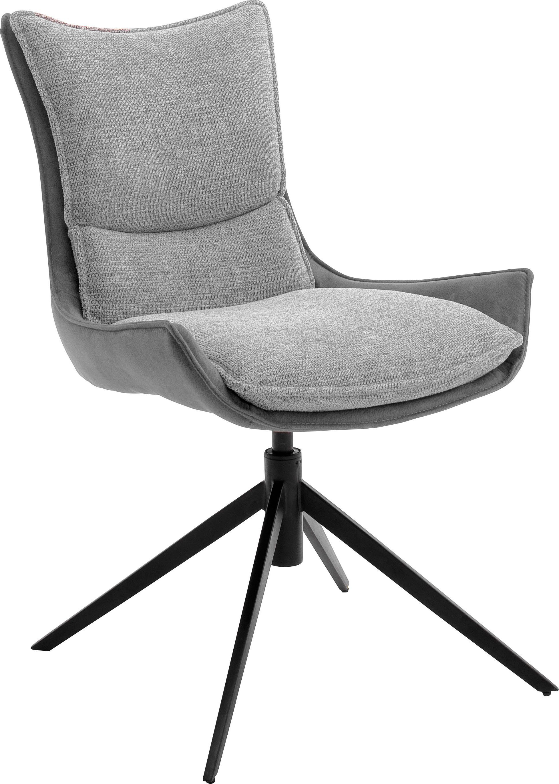 MCA furniture Stoel met 4 poten Kitami Eetkamerstoel draaibaar 360° met nivellering, bekleding, tot 120 kg (set, 2 stuks)