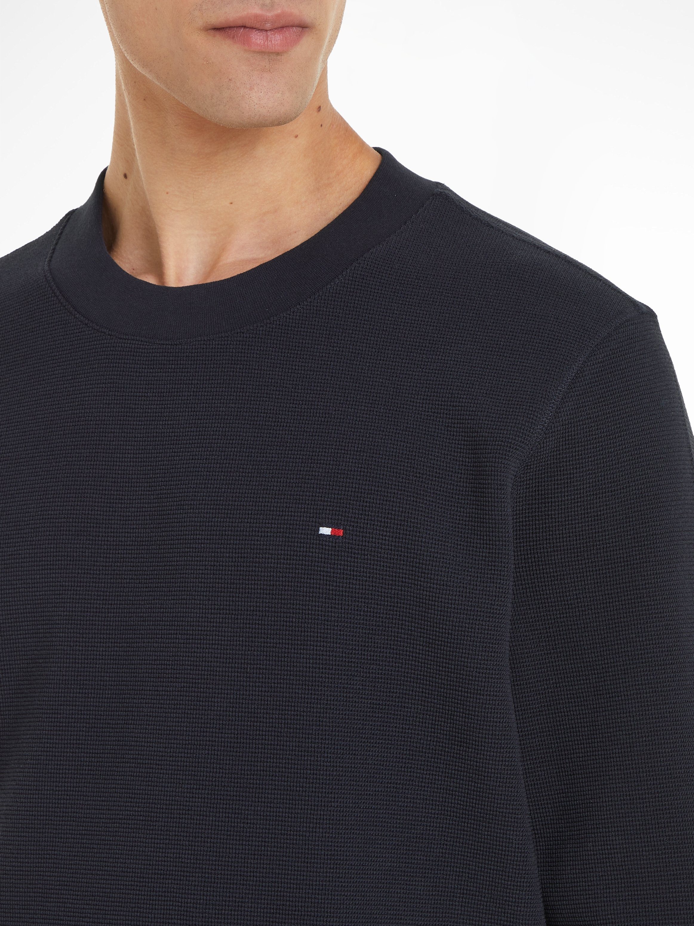 Tommy Hilfiger Trui met ronde hals TEXTURED LS TEE