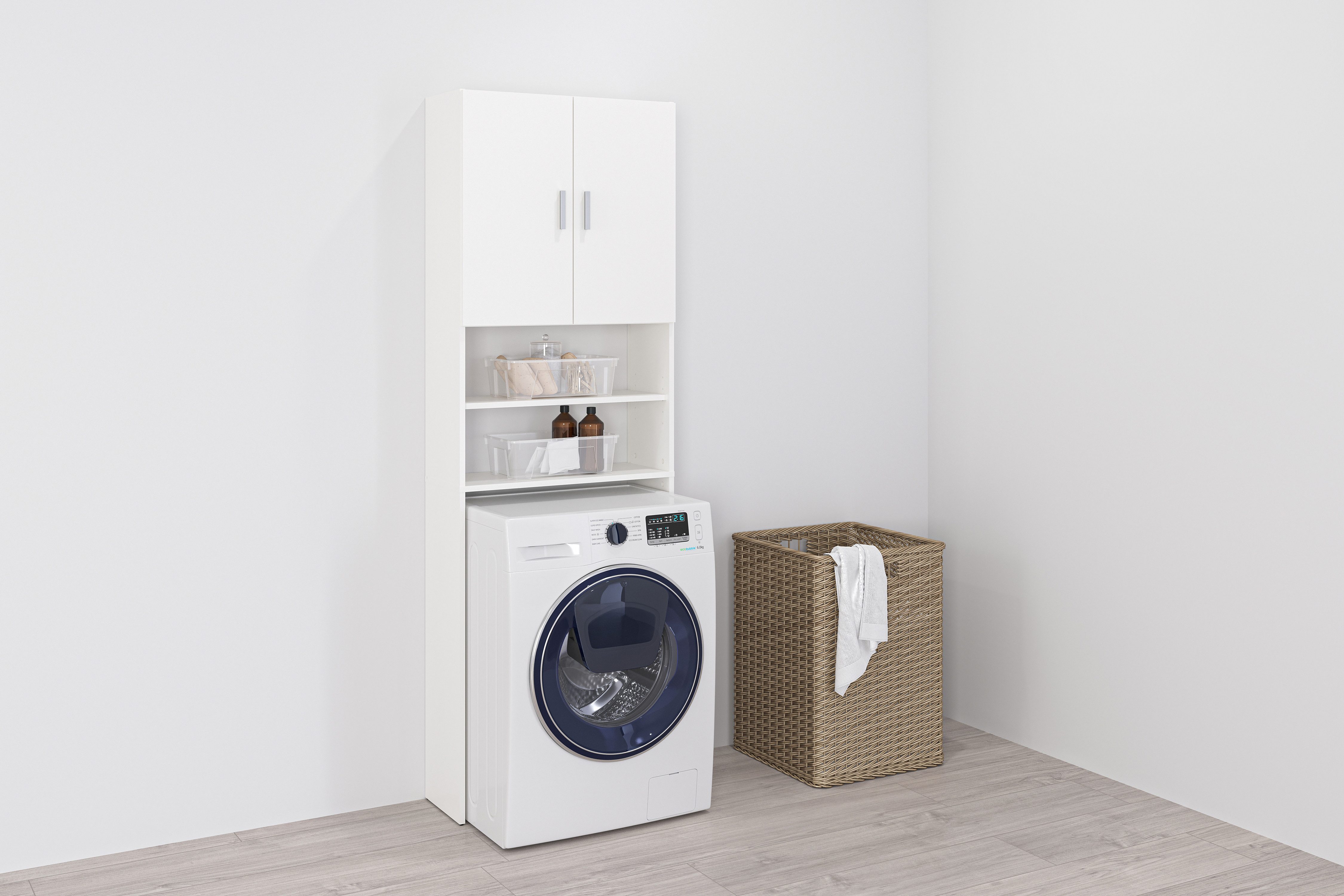 FMD Kast voor wasmachine Olbia met 2 open vakken