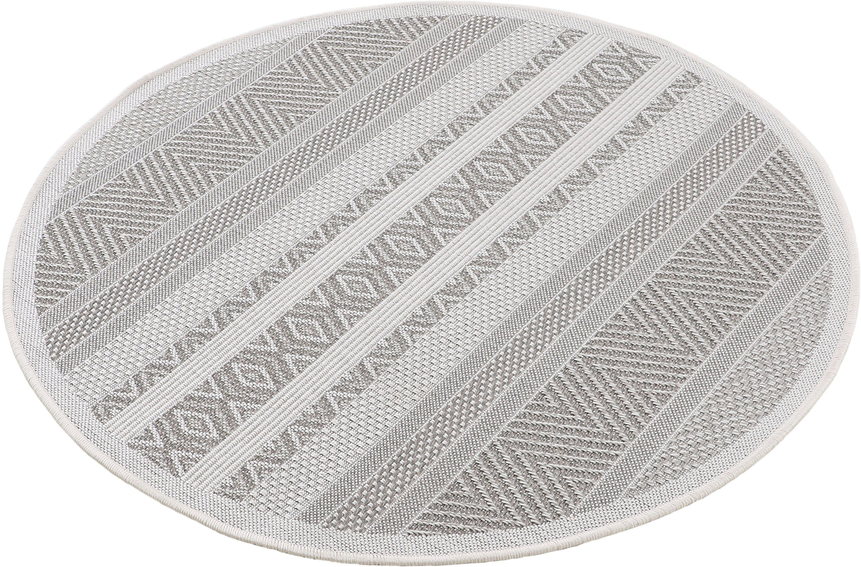 carpetfine Vloerkleed Boho 101 robust vlakweefsel, sisal look, uv-bestendig, buitenruimte