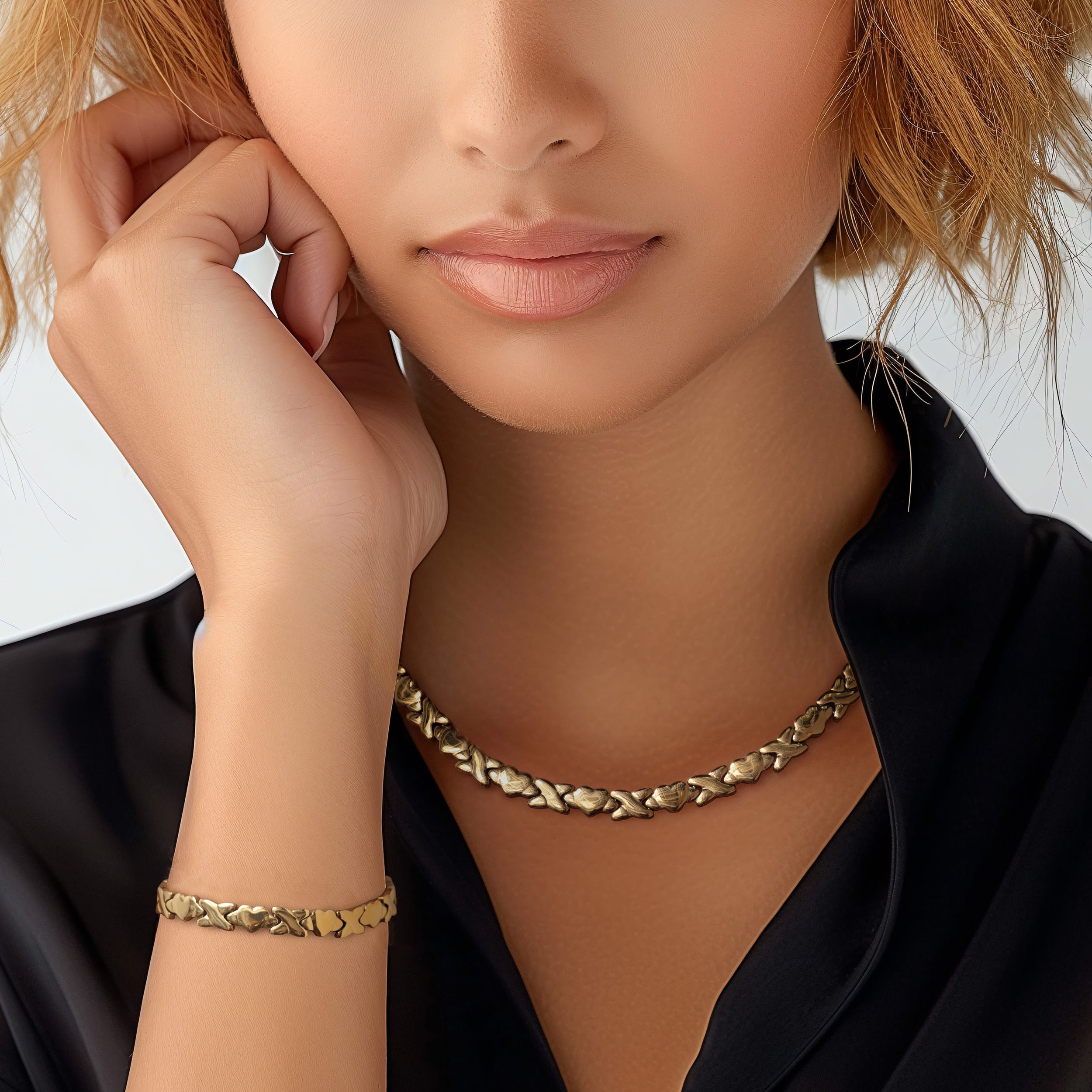 Firetti Armband Sieraden cadeau roestvrijstalen armbanden schakelarmband X en hart