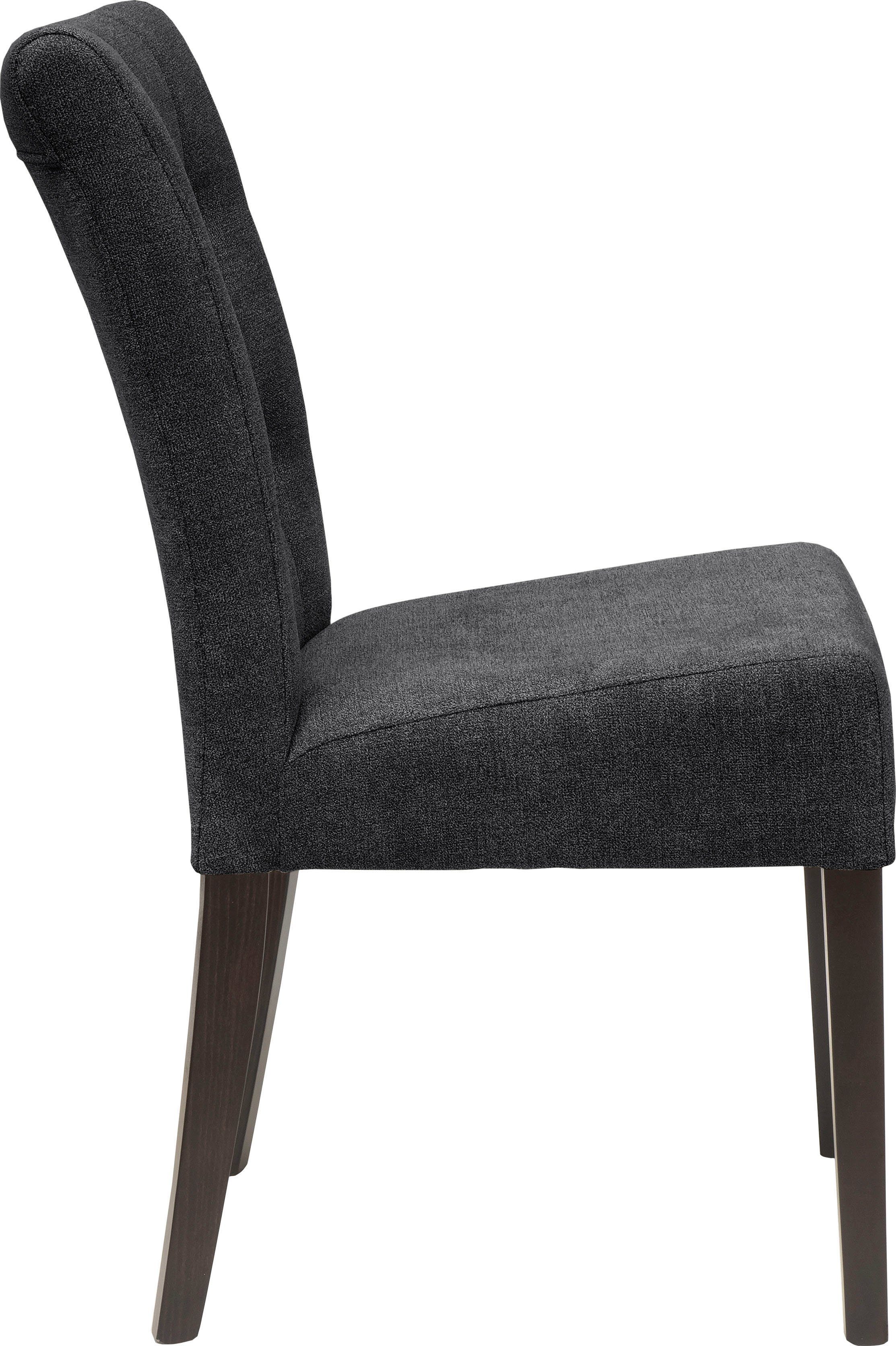 Home affaire Eetkamerstoel Queen BESTSELLER Gestoffeerde stoel met knoopdetails, set van 2, 4 of 6