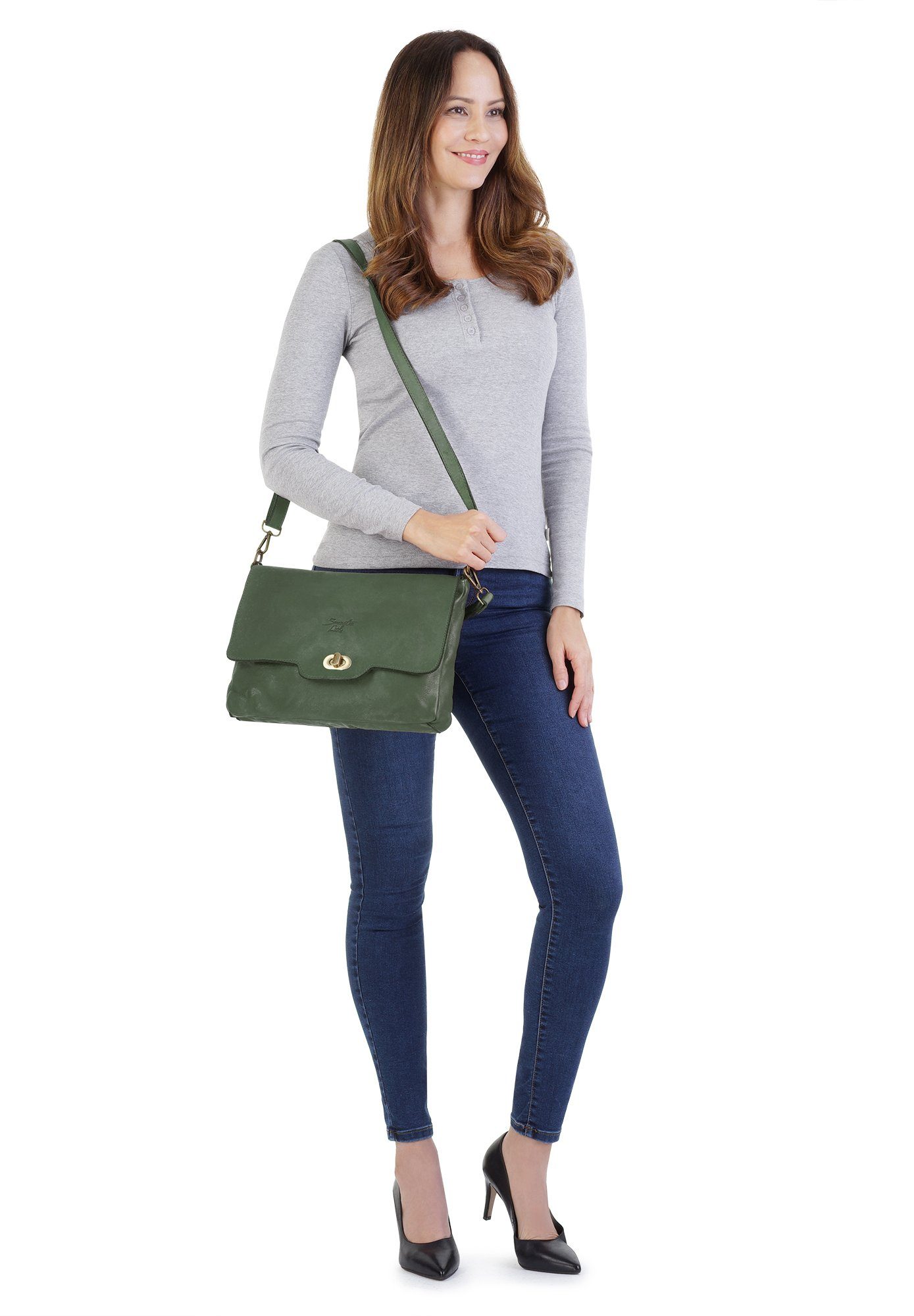 Samantha Look Schoudertas echt leer, made in italy
