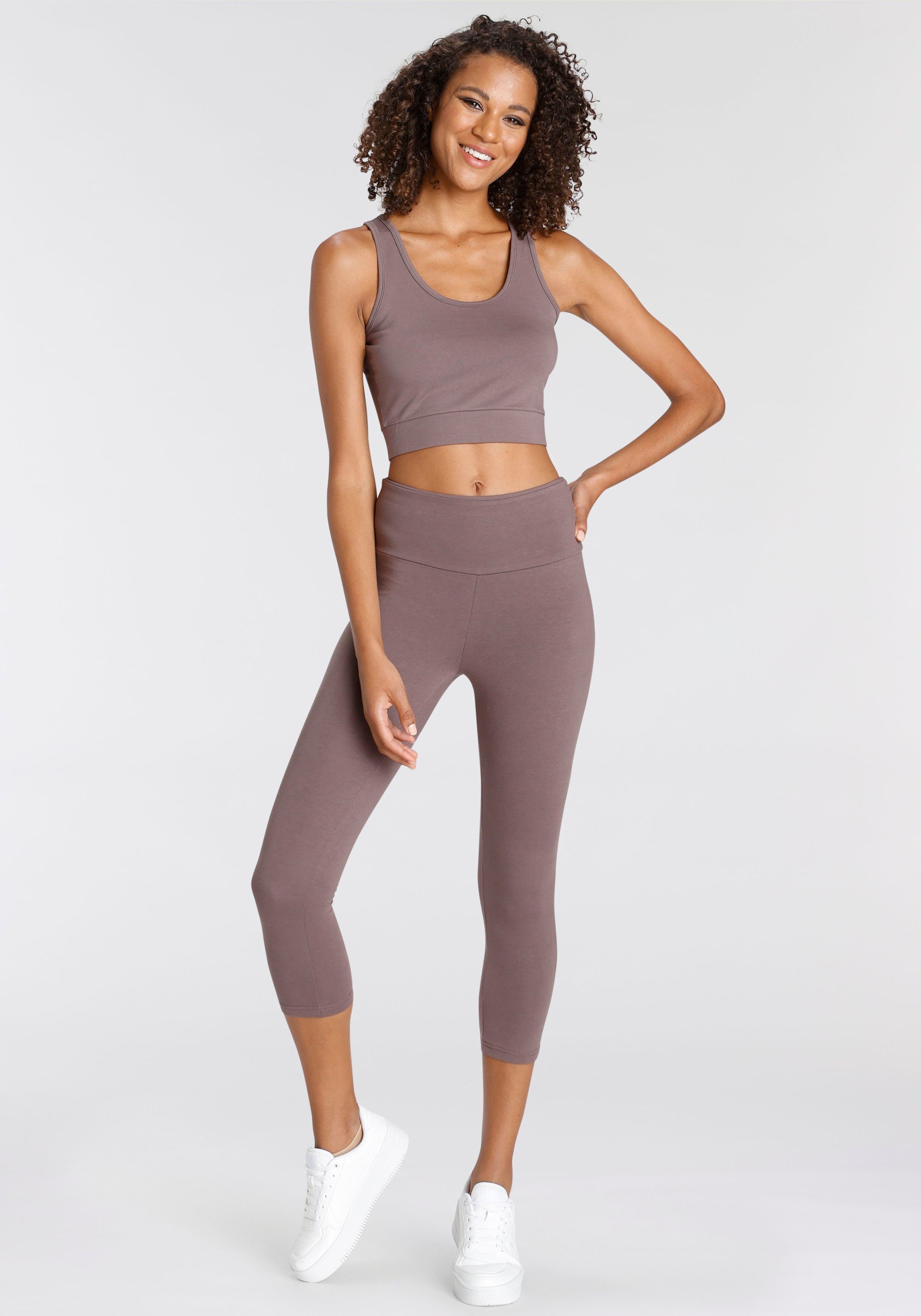 active by Lascana Sporttop Crop-top met brede bandjes