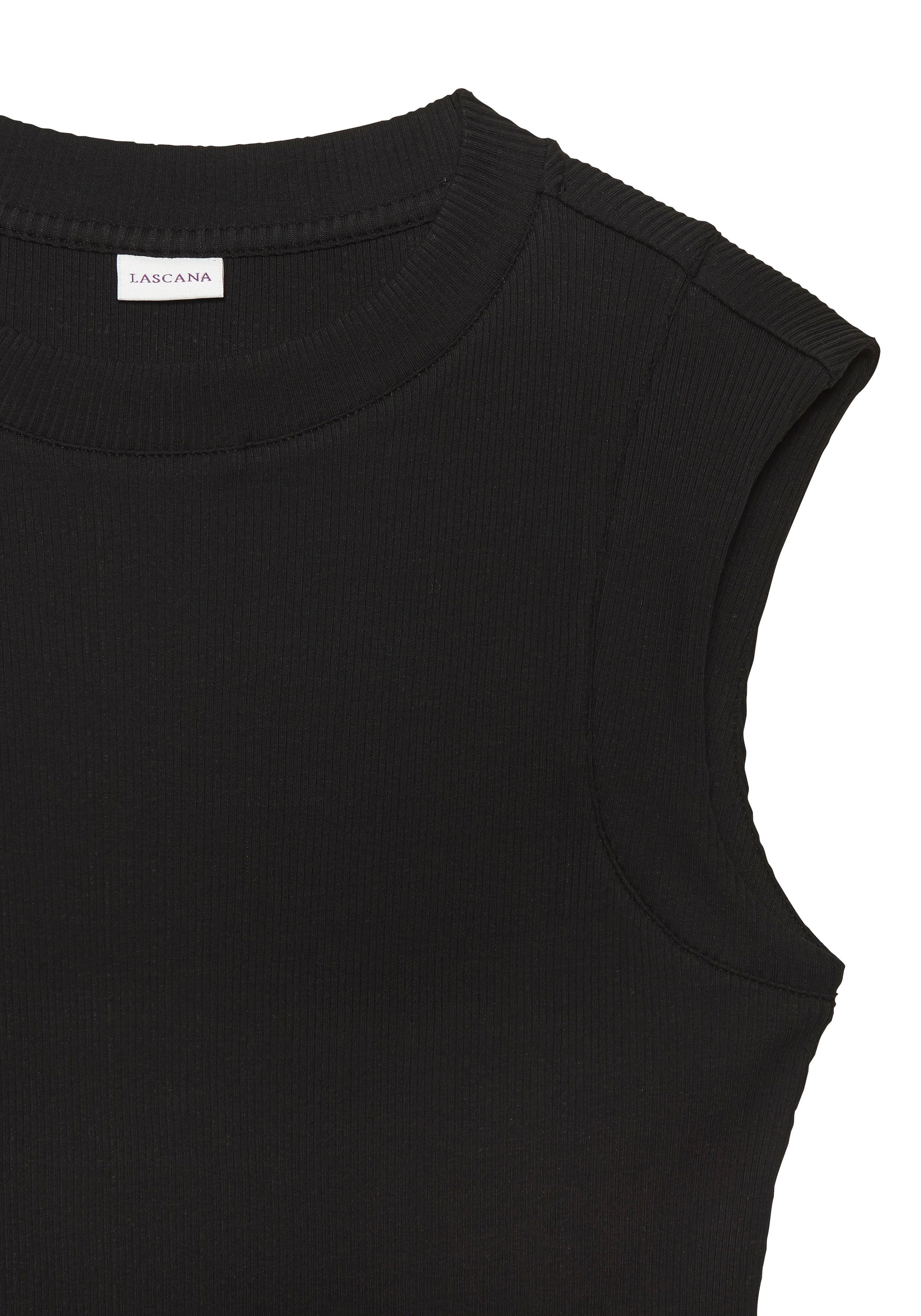 Lascana Geribde tanktop met brede schouderbanden, nauwsluitende pasvorm