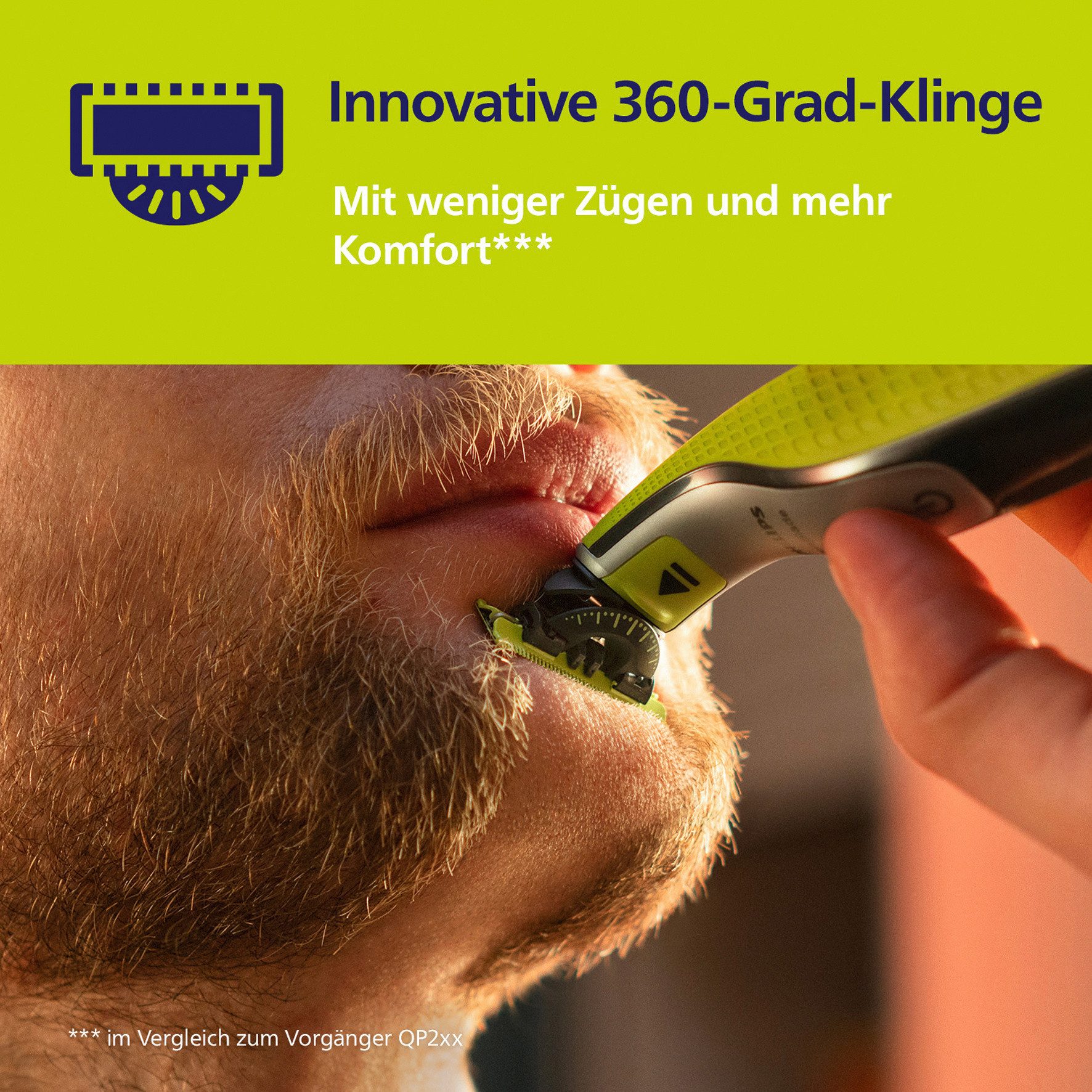 Philips Reserve scheerapparaat-onderdeel OneBlade 360 nat en droog te gebruiken, houdt tot 4 maanden (4 stuks)