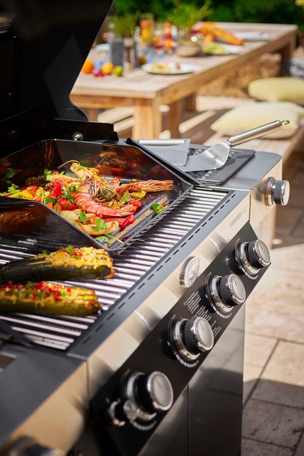 ROESLE Grillplaat Plancha, 25429 uit porselein geëmailleerd gietijzer voor vlees en groenten