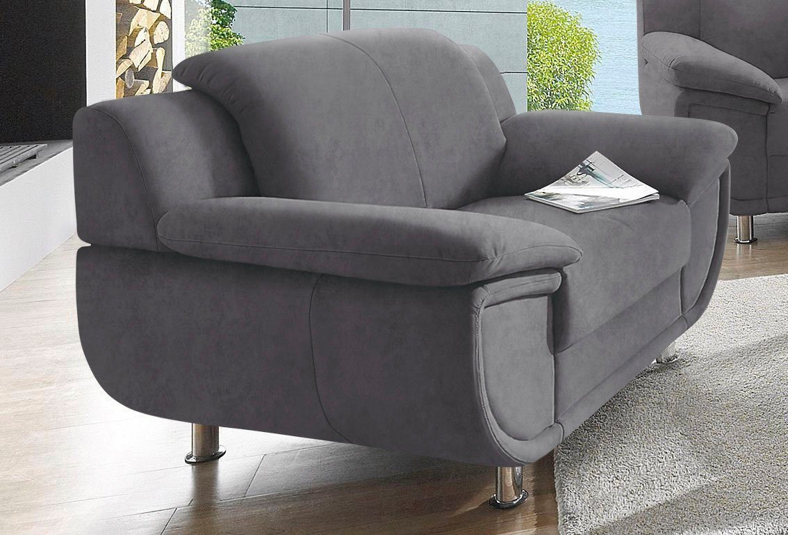 trendmanufaktur fauteuil met extra brede armleuningen, vrij plaatsbaar grijs