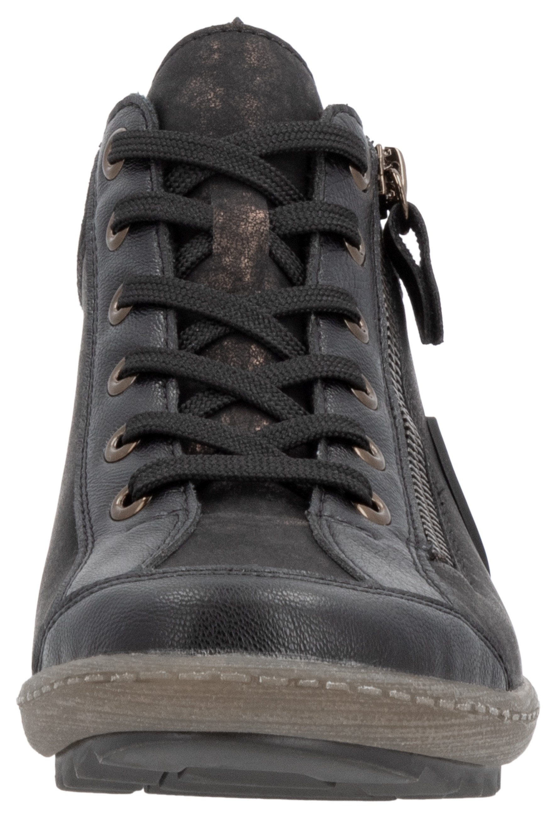 Remonte Veterschoenen flats, comfortschoenen, laarzen met zijrits