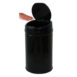 echtwerk vuilnisemmer inox black infraroodsensor, inhoud 30 liter (2 stuks) zwart