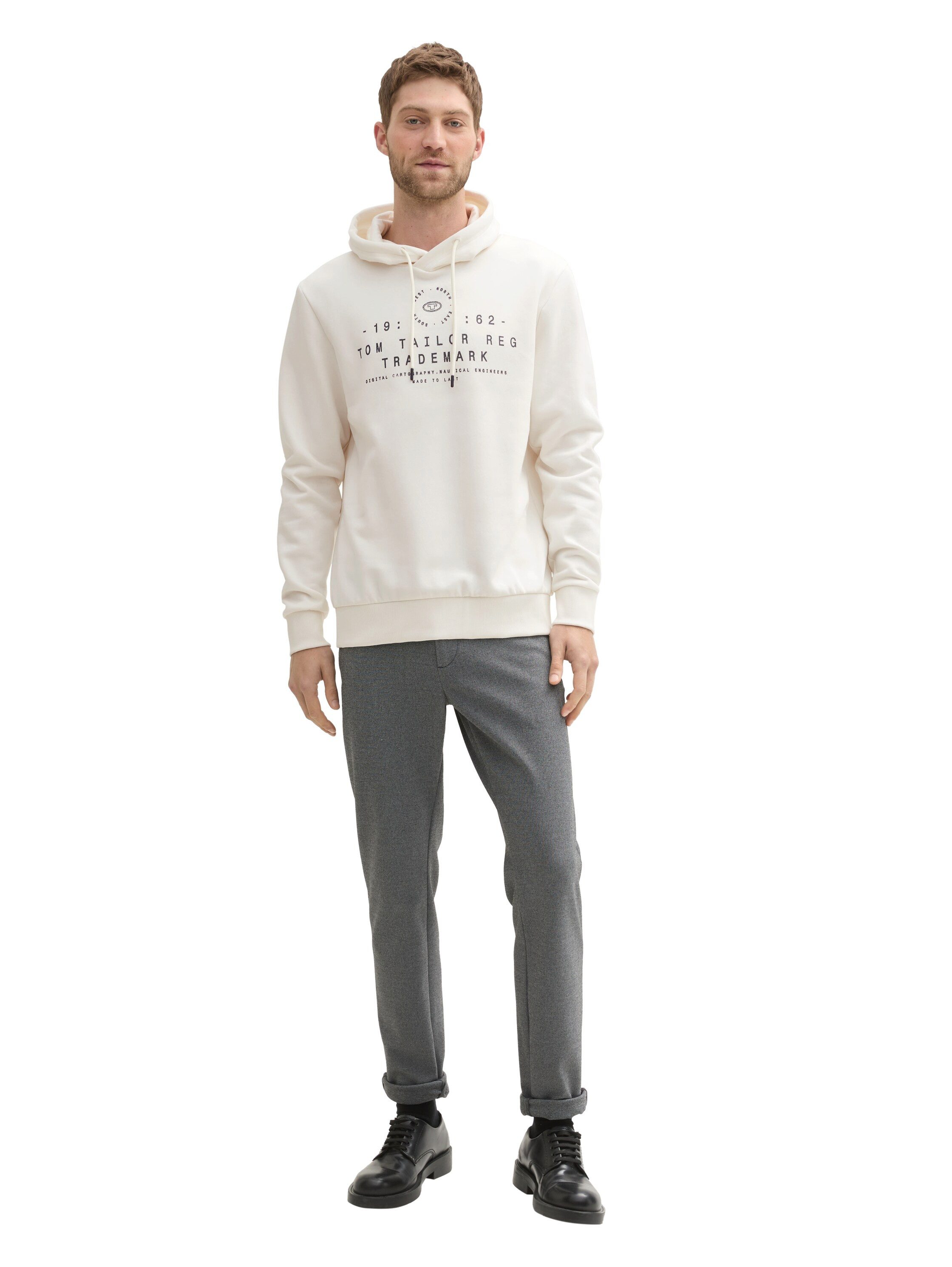 Tom Tailor Hoodie met grote logo-frontprint
