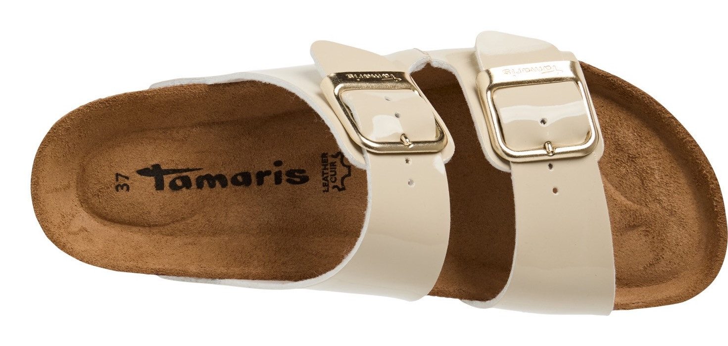 Tamaris Slippers zomerschoen, slippers met gepolsterde binnenzool
