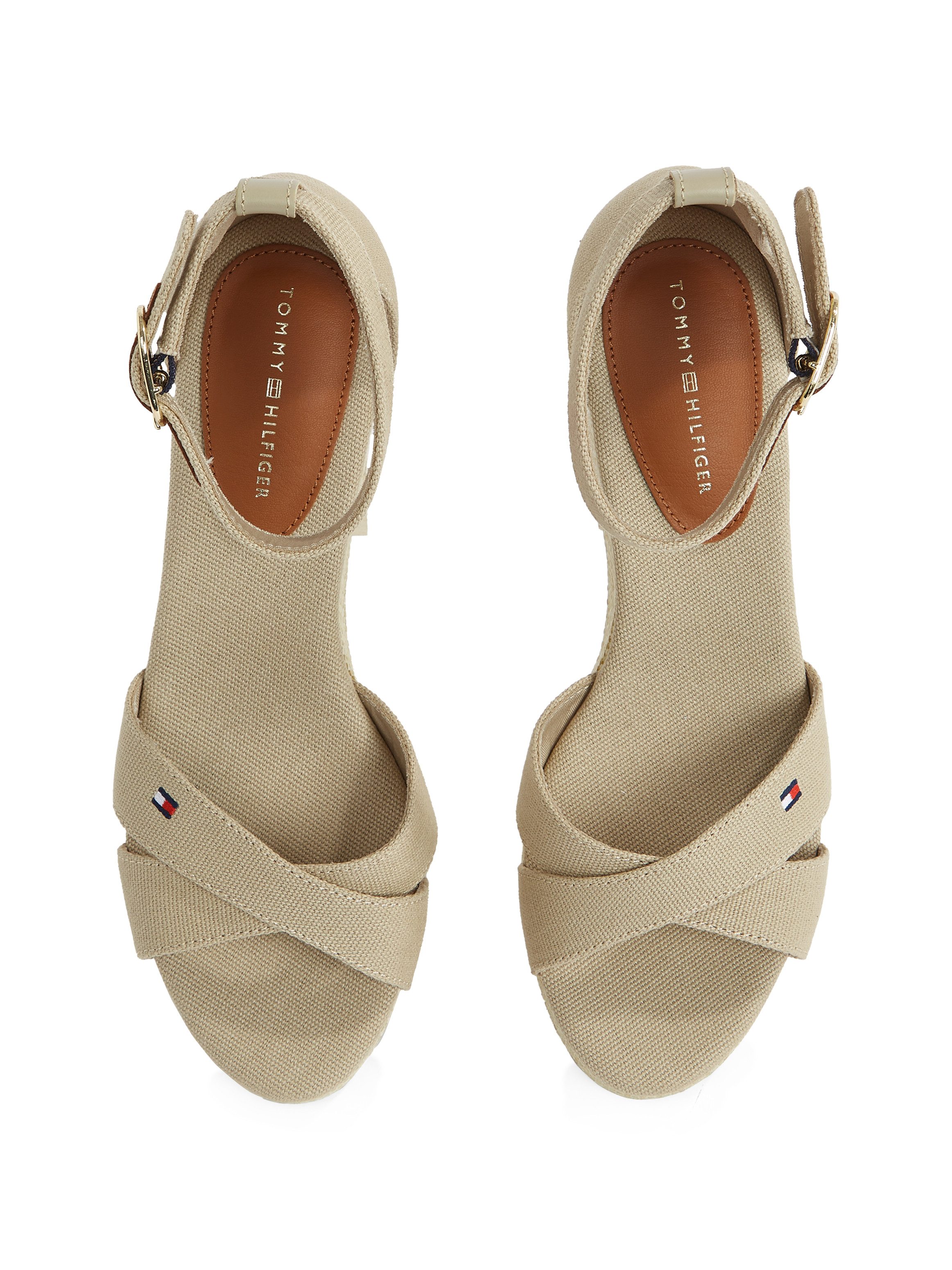 Tommy Hilfiger Sleehaksandaaltjes FLAG CRISS-CROS MID WEDGE ESPAD