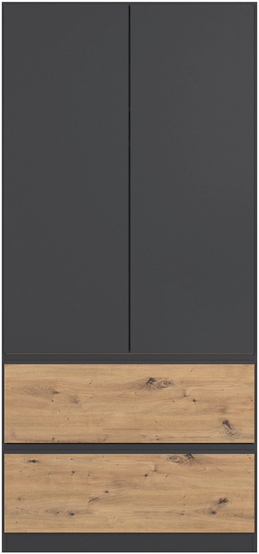 rauch Draaideurkast Kledingkast Kast Garderobe Wasmand COSTA in 3 Breedtes veel ruimte, greeploze front en push-to-open functie made in germany